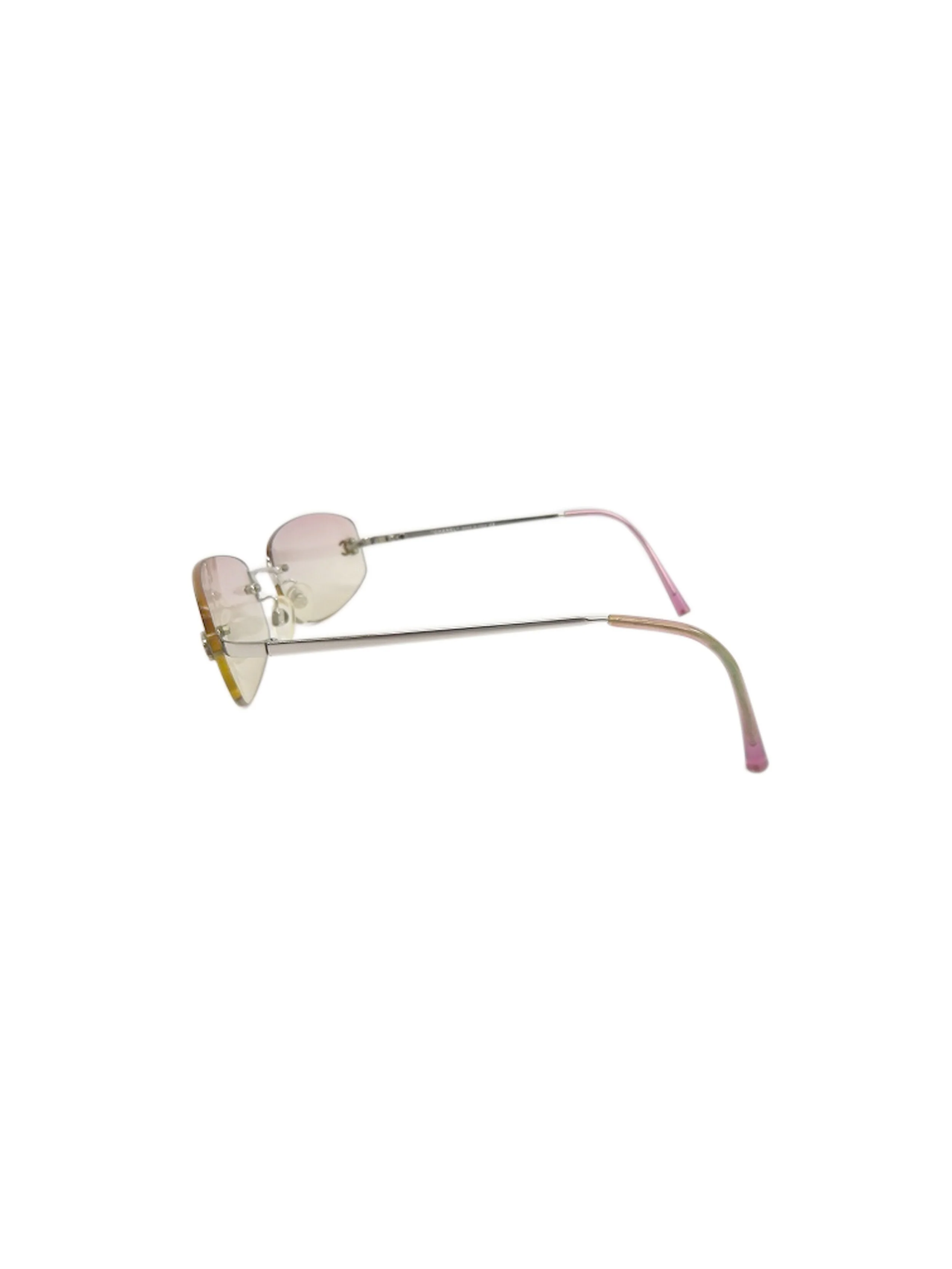 Chanel 2000s Pink Frameless Sunglasses - Image 2
