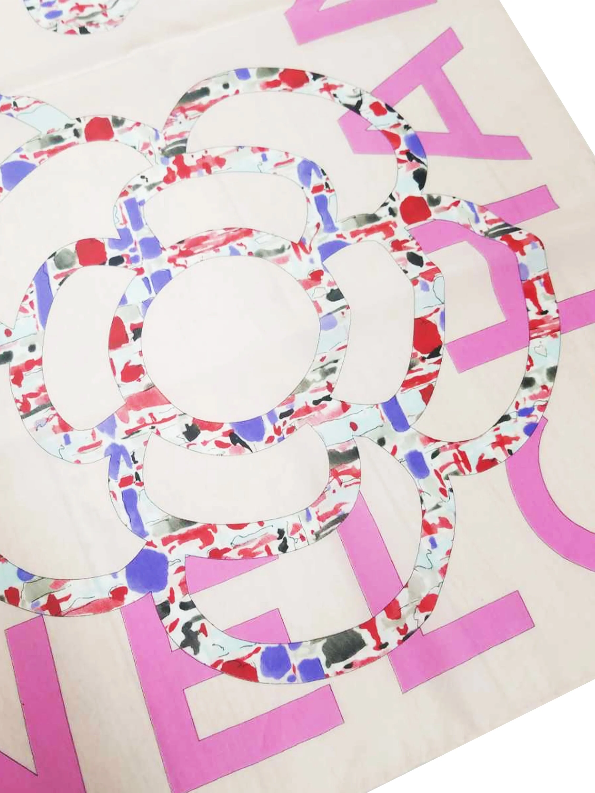 Chanel 2000s Camelia Pink Silk Scarf - Image 3