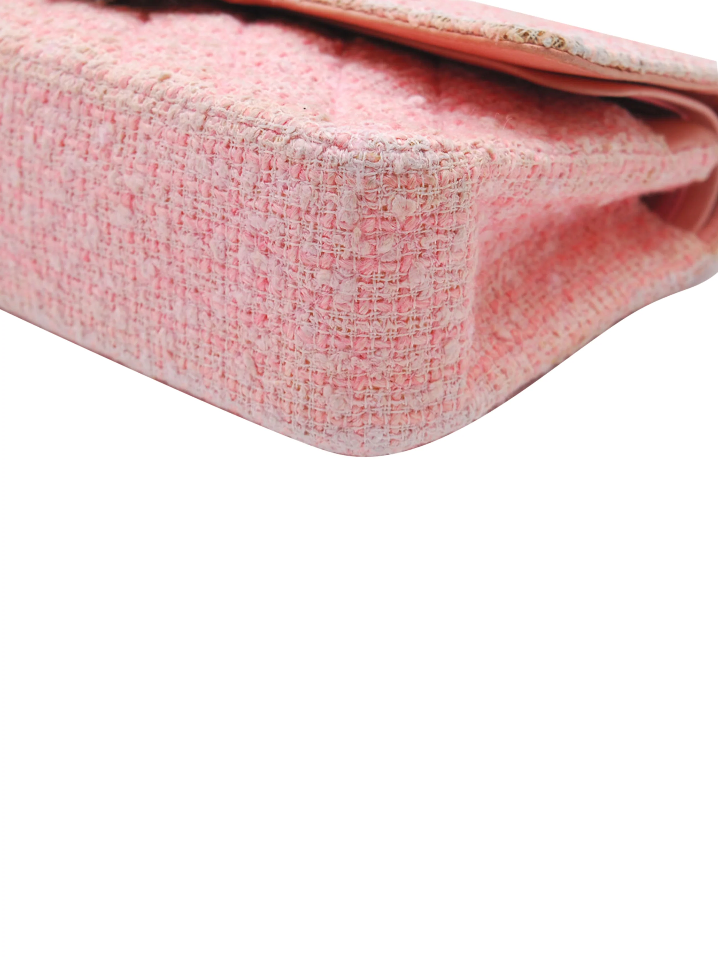 Chanel 2000s SS Rare Pink Tweed Flap - Image 7
