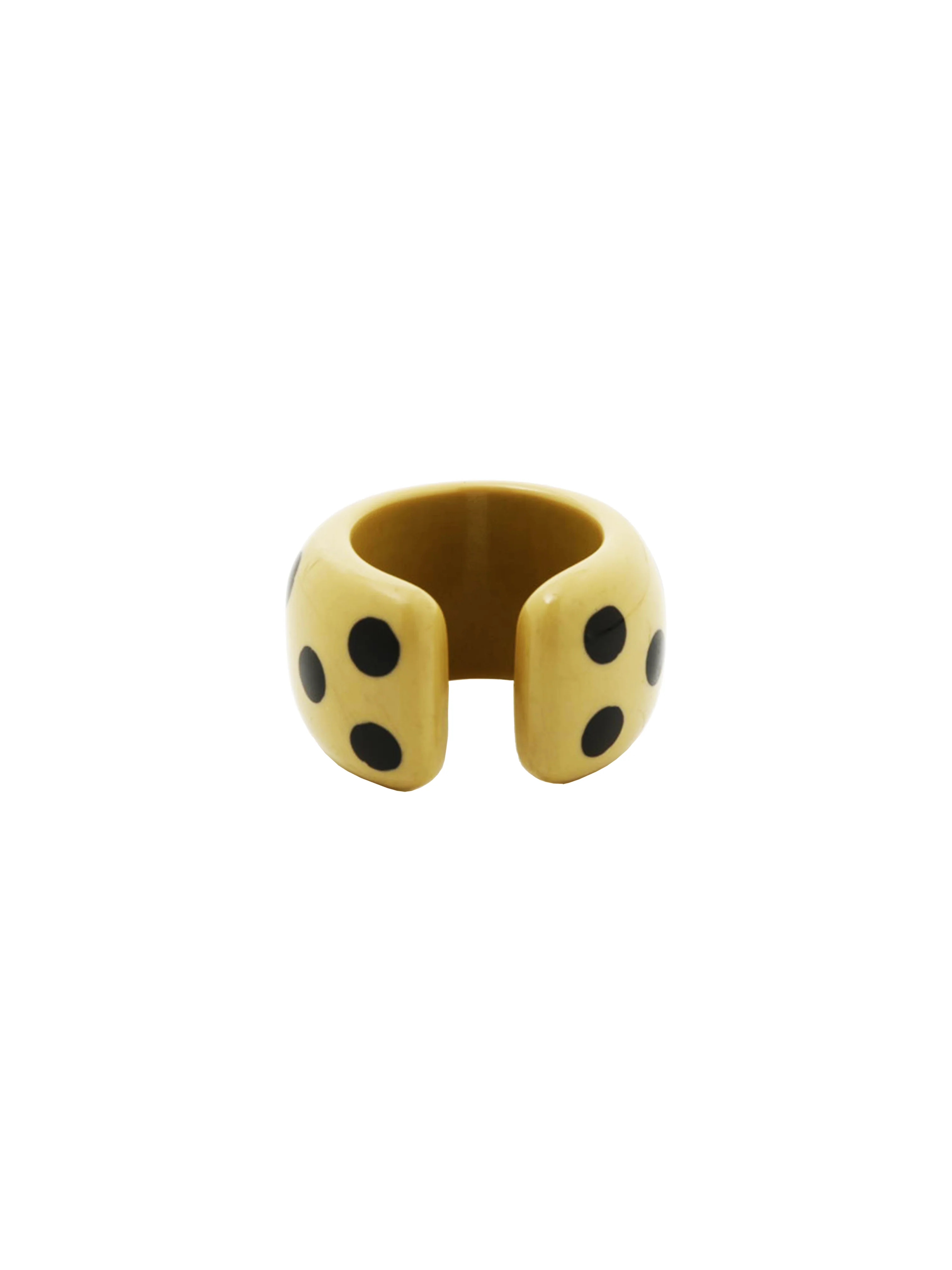Chanel 2000s Polka Dot Pattern Coco Mark Cuff - Image 3