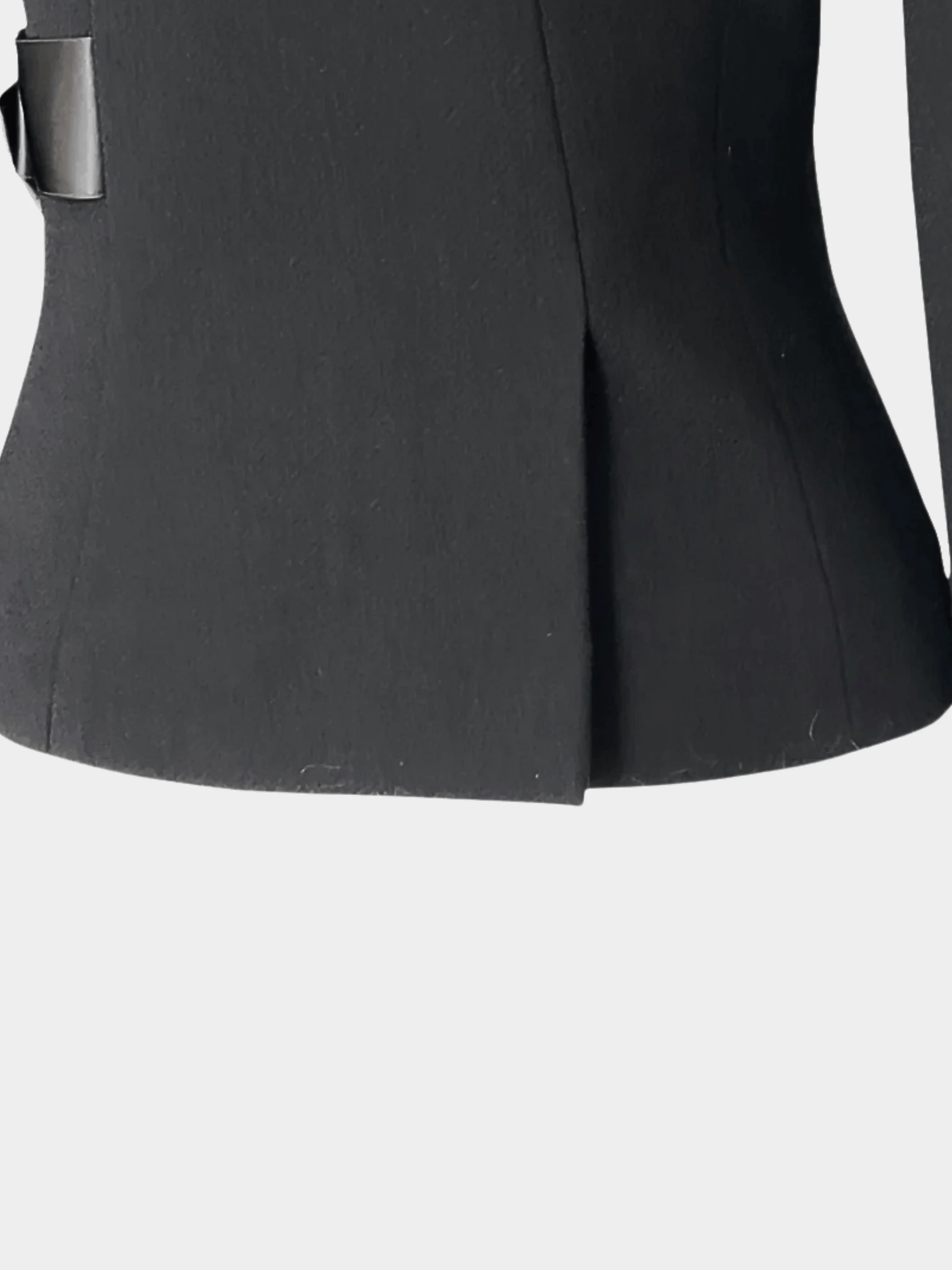 Chanel Pre-Fall 2008 by Karl Lagerfeld Black Silk Bow Wool Jacket - Image 3