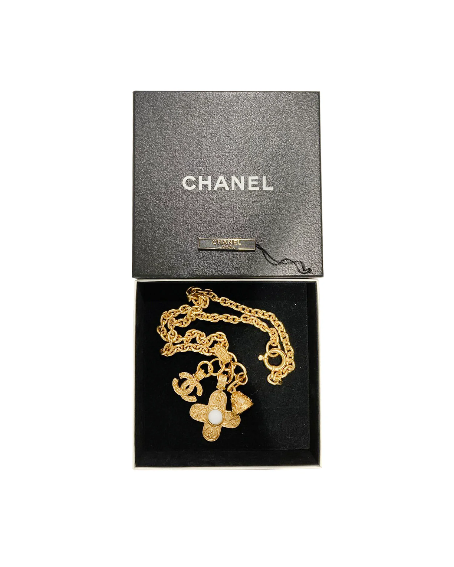 Chanel Rare 1994 Gold Cross Charms Necklace - Image 2