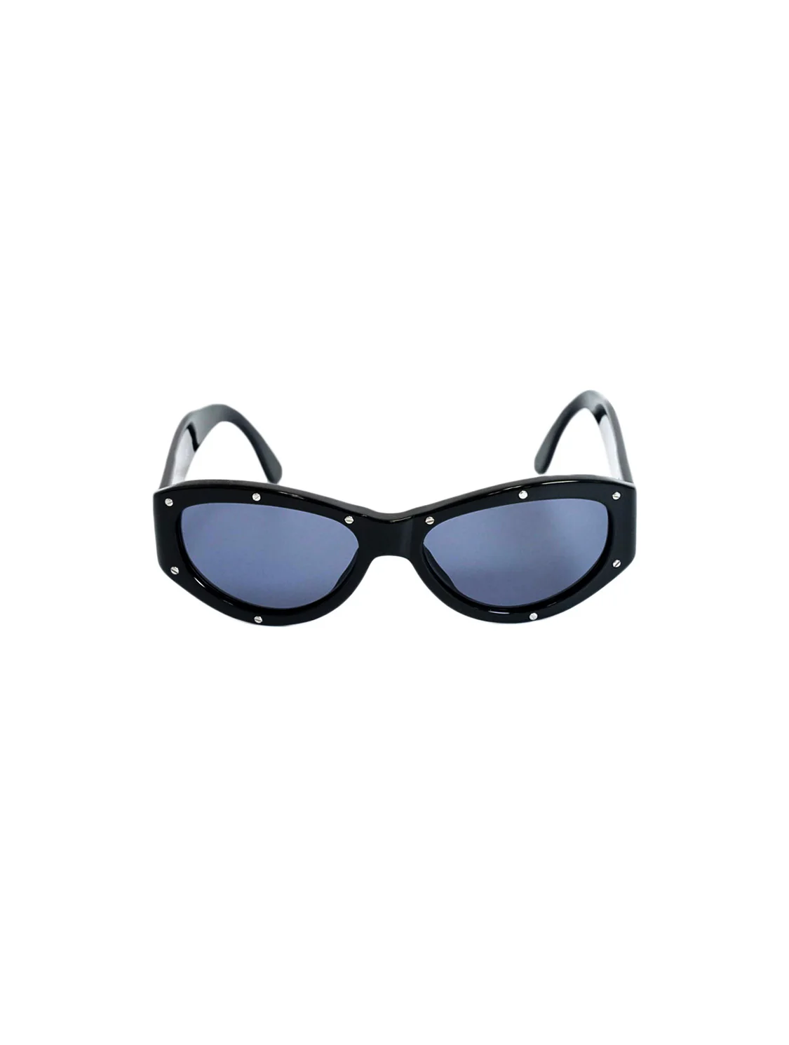 Chanel 2000s Rare Black CC Silver Hardware Sunglasses - Image 2