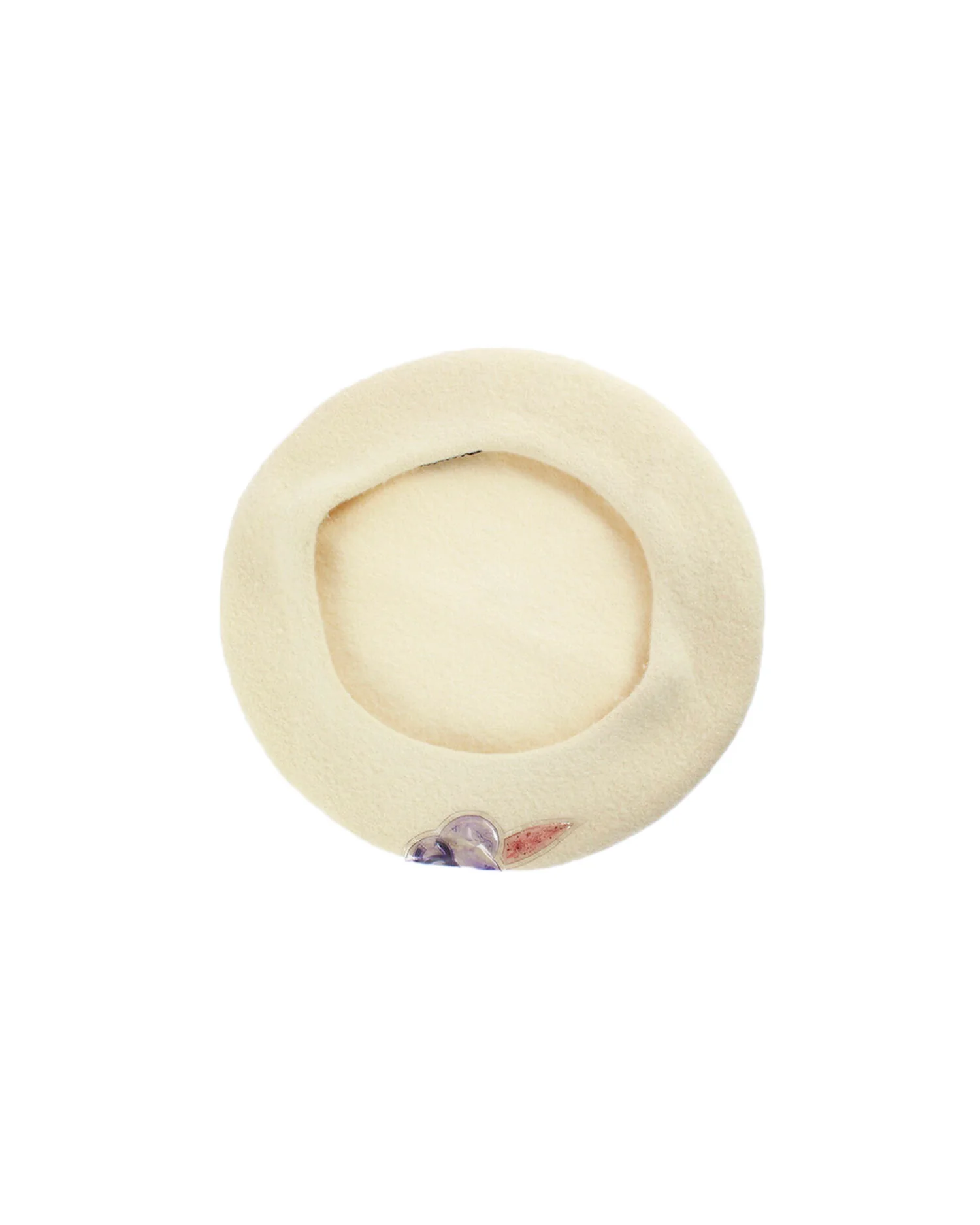 Chanel 2000s Rare Cream Wool Beret - Image 4