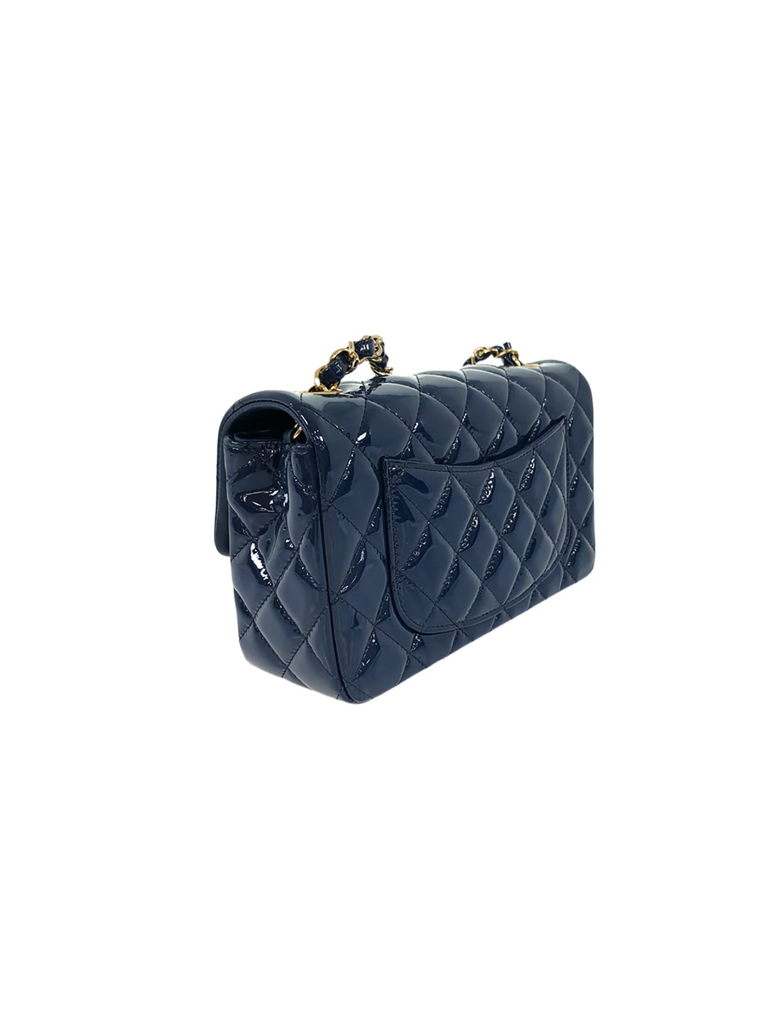 Chanel 2008 FW Rare Patent Navy Flap Bag - Image 3
