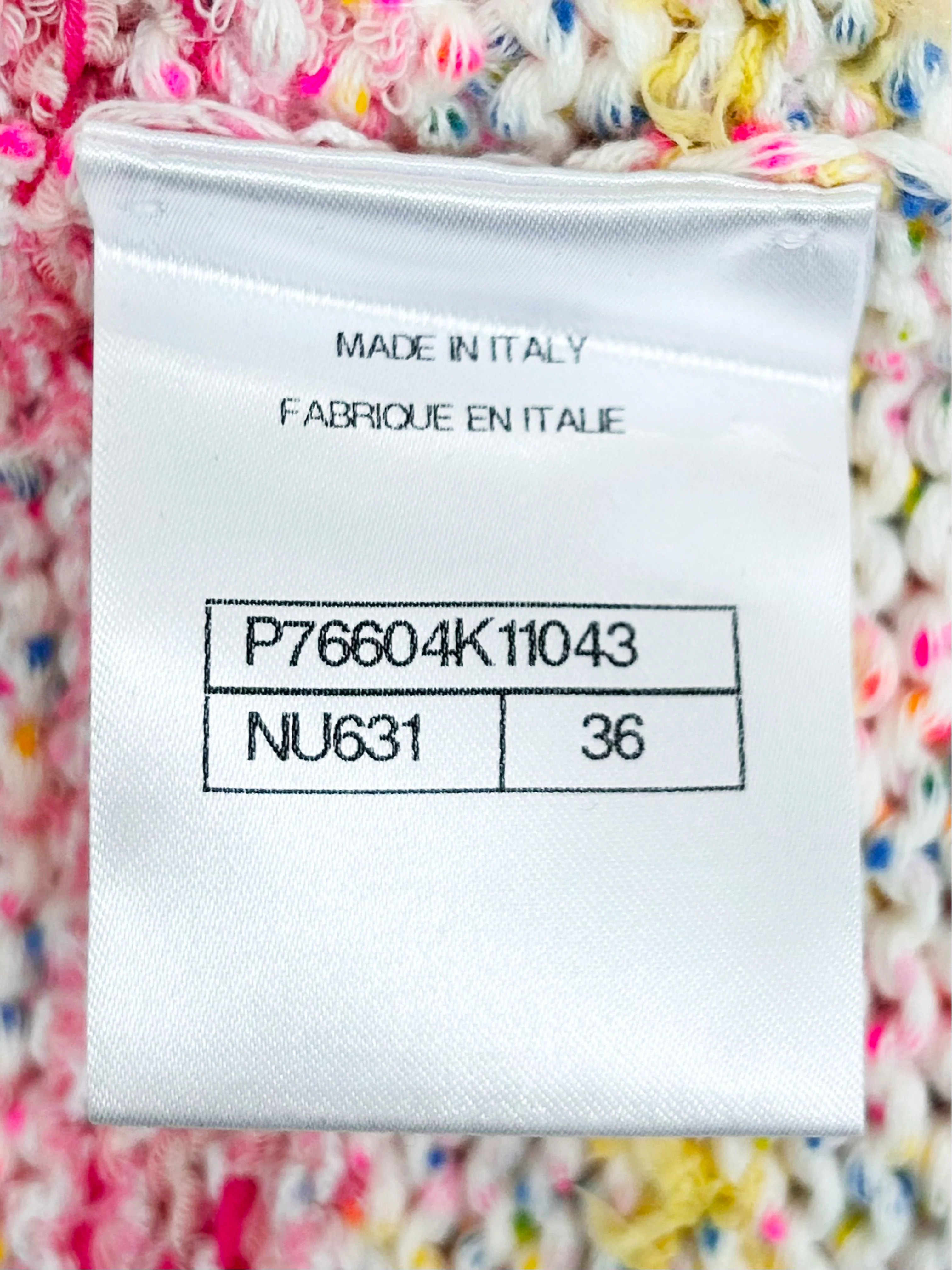 Chanel Resort 2024 LOVE COCO Cotton Candy Striped Knit Shorts - Image 8
