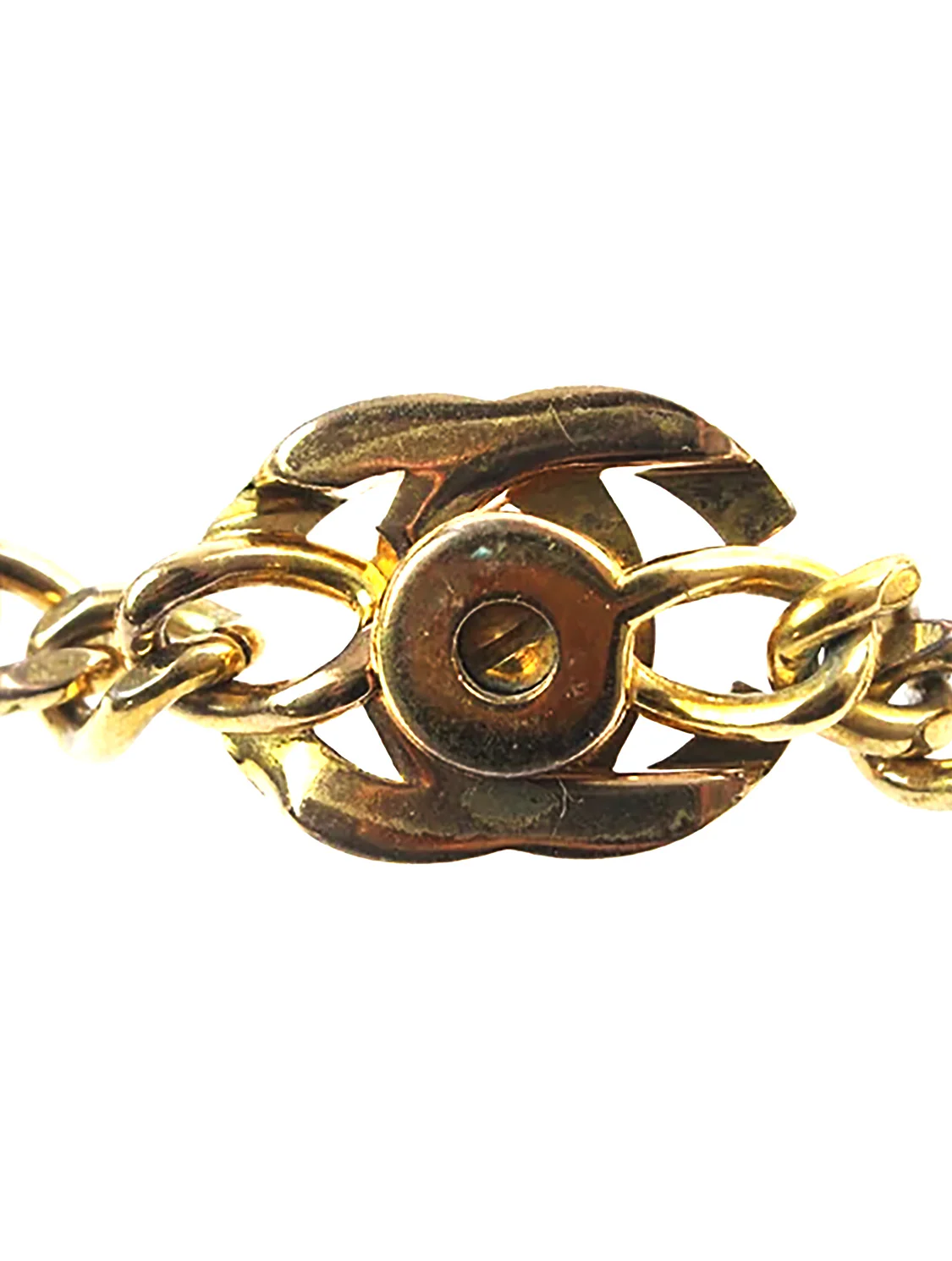 Chanel Rhinestone CC Chain Bracelet - Image 3