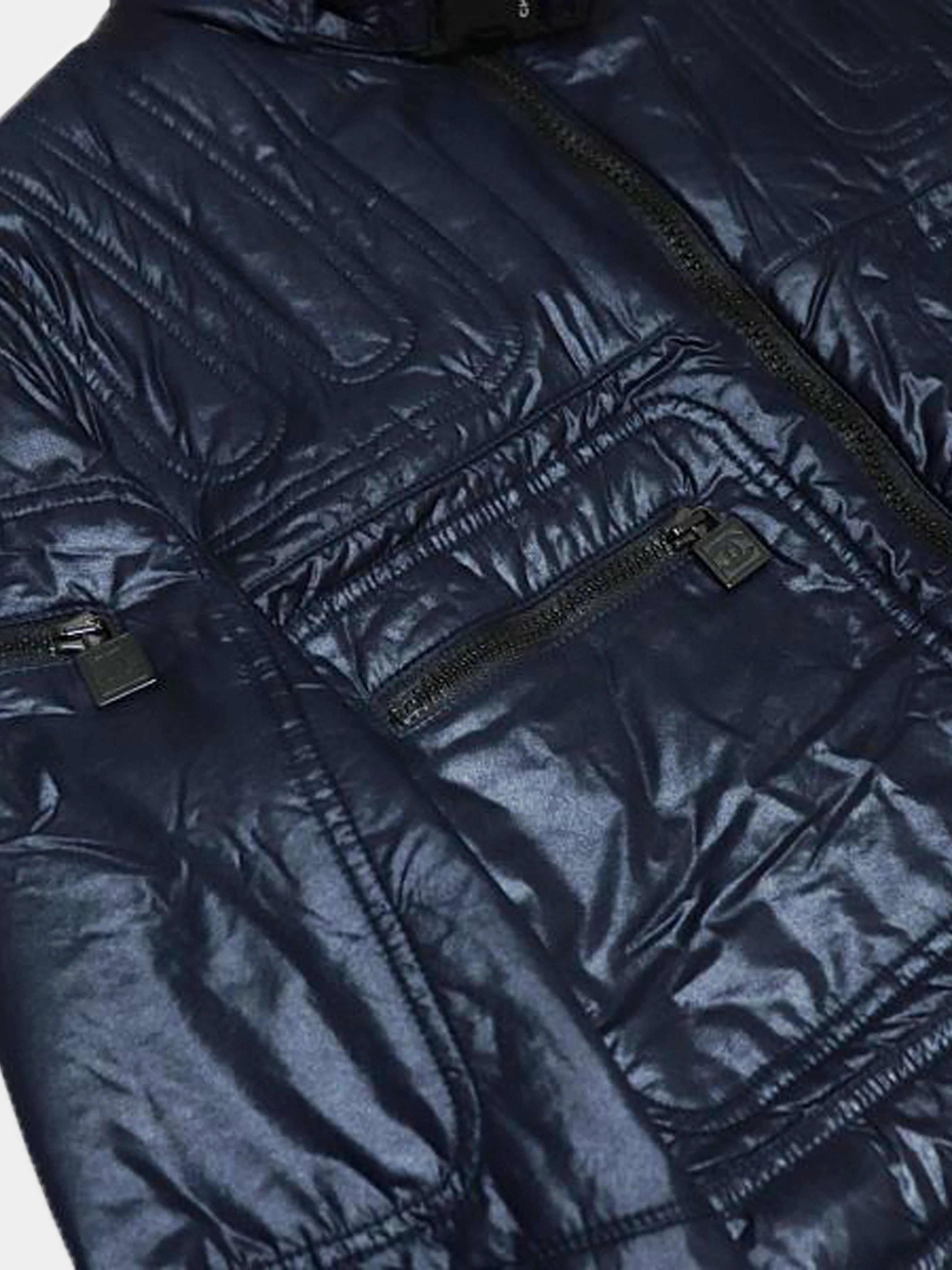 Chanel Sports Line FW 2004 Navy Padded Zip-up Jacket - Image 7