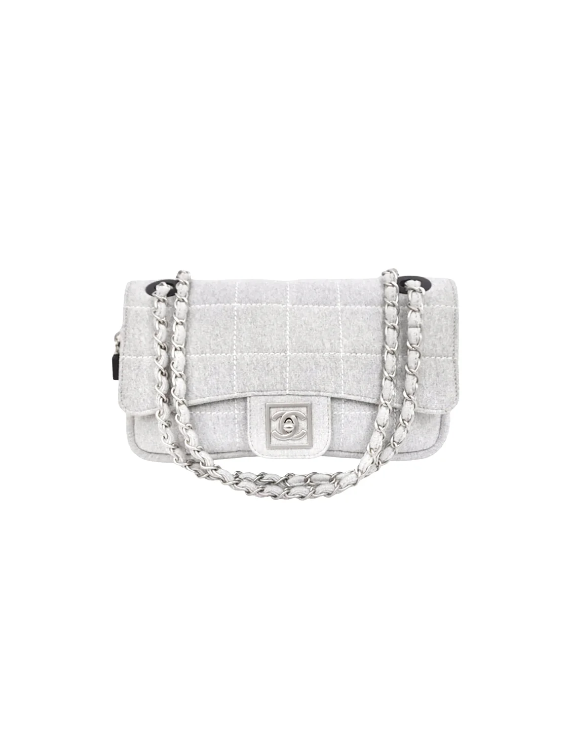 Chanel Sports Rare Gray Fabric Flap