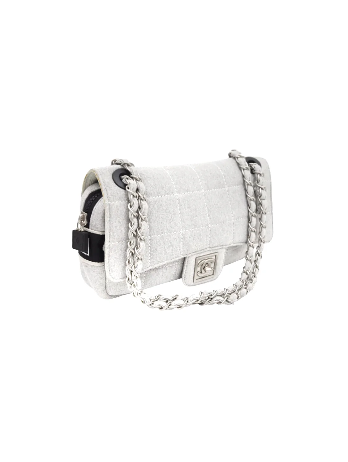 Chanel Sports Rare Gray Fabric Flap - Image 3