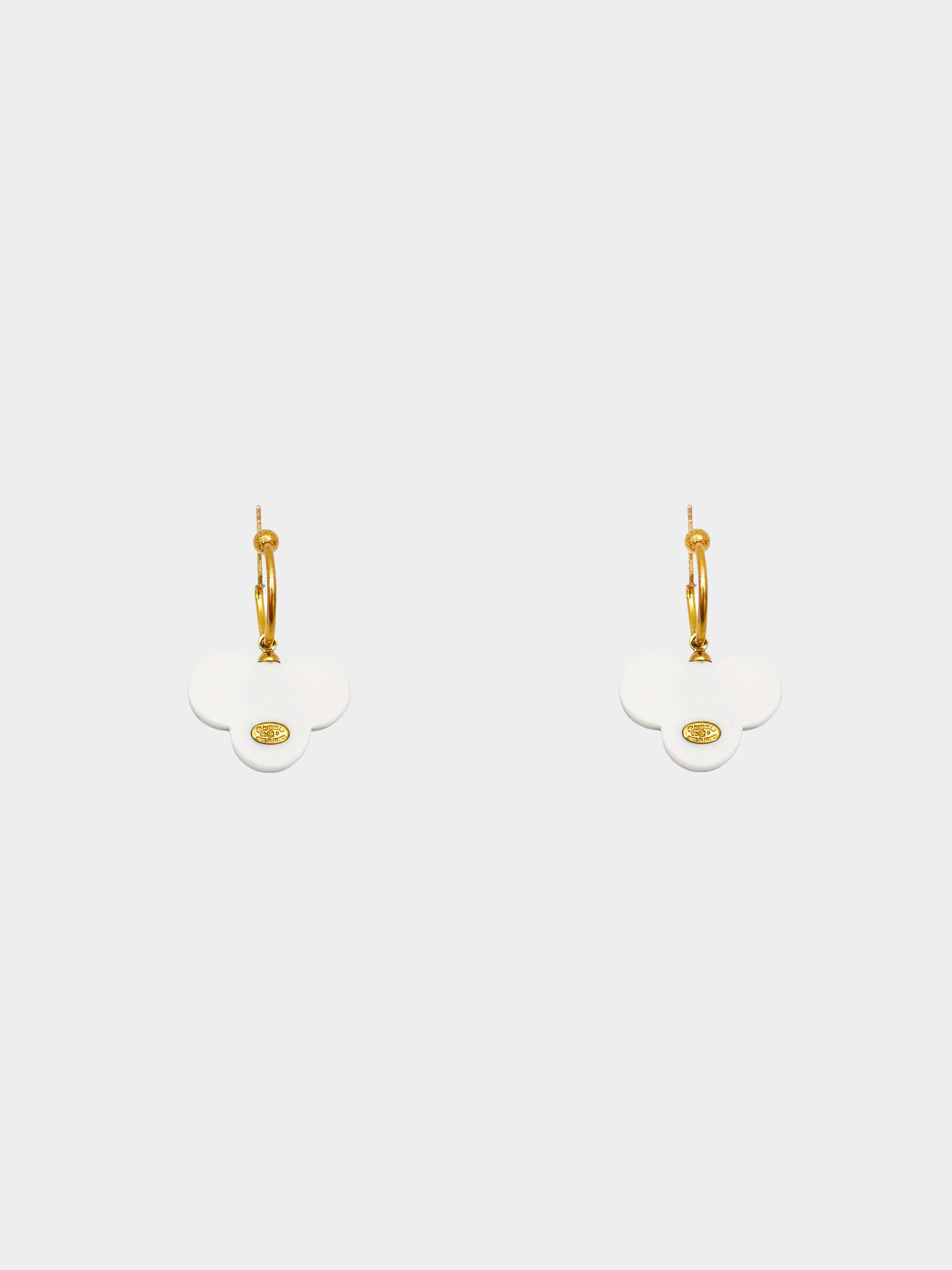 Chanel Spring 2002 Camellia Flower CC Earrings - Image 3
