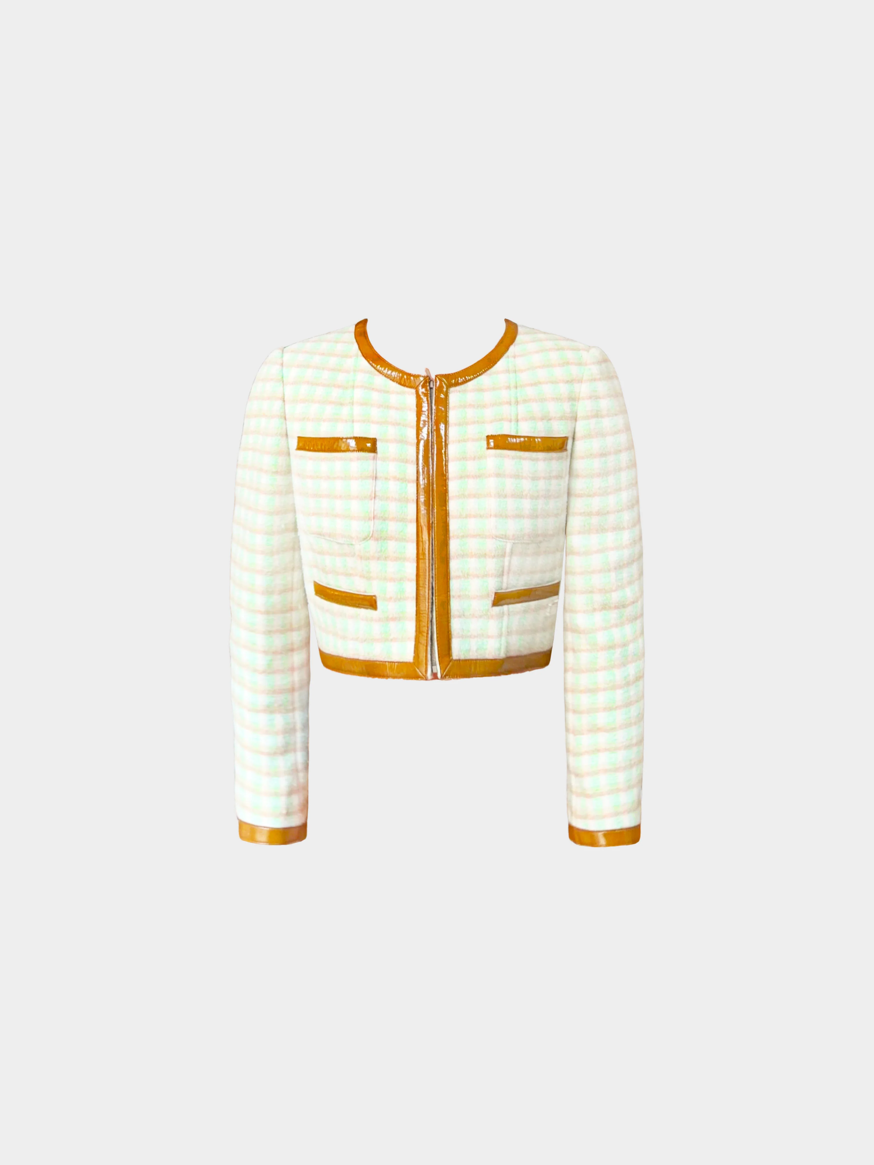Chanel FW 2001 Check Pattern Cropped Jacket