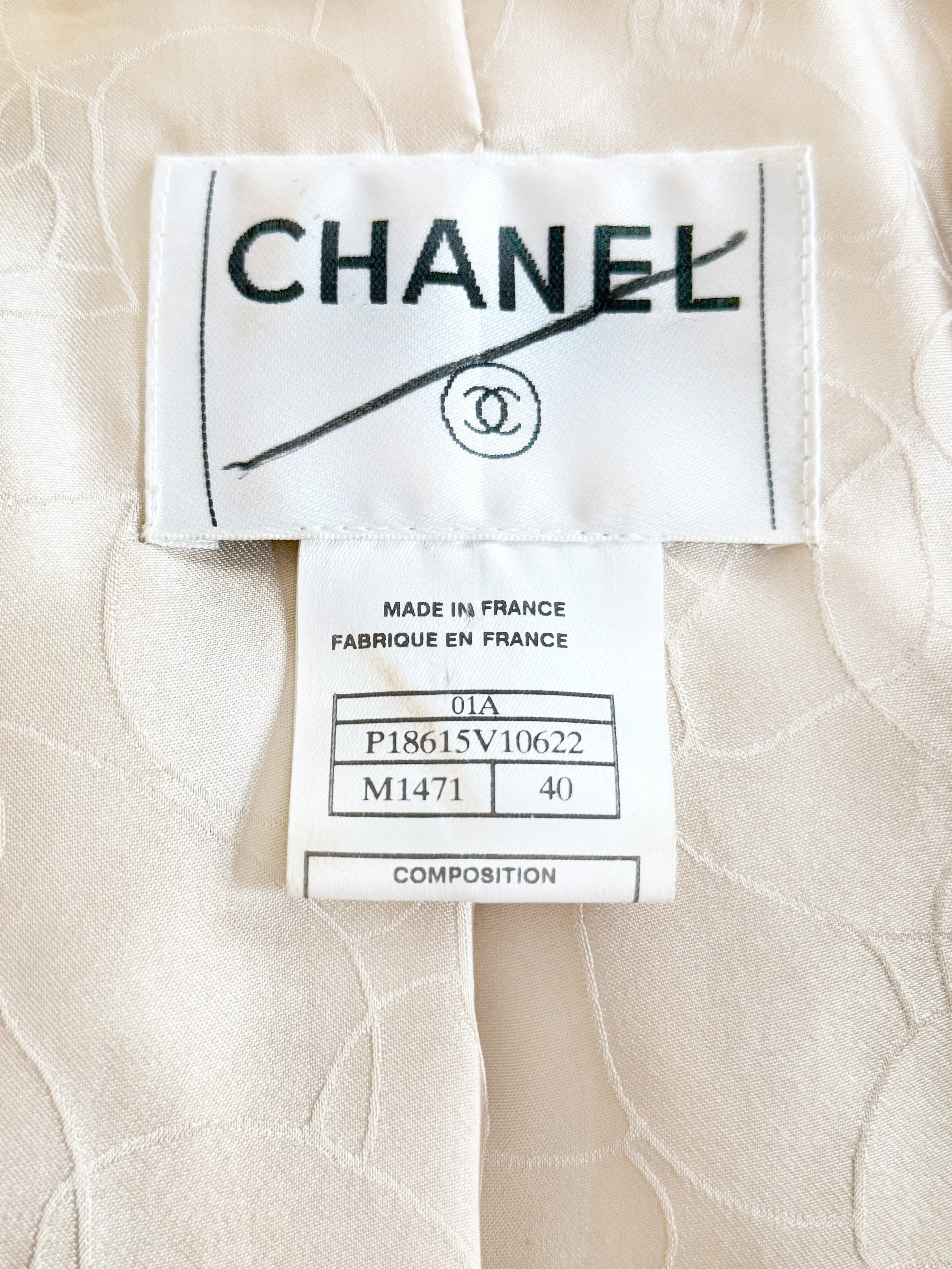 Chanel FW 2001 Check Pattern Cropped Jacket - Image 3