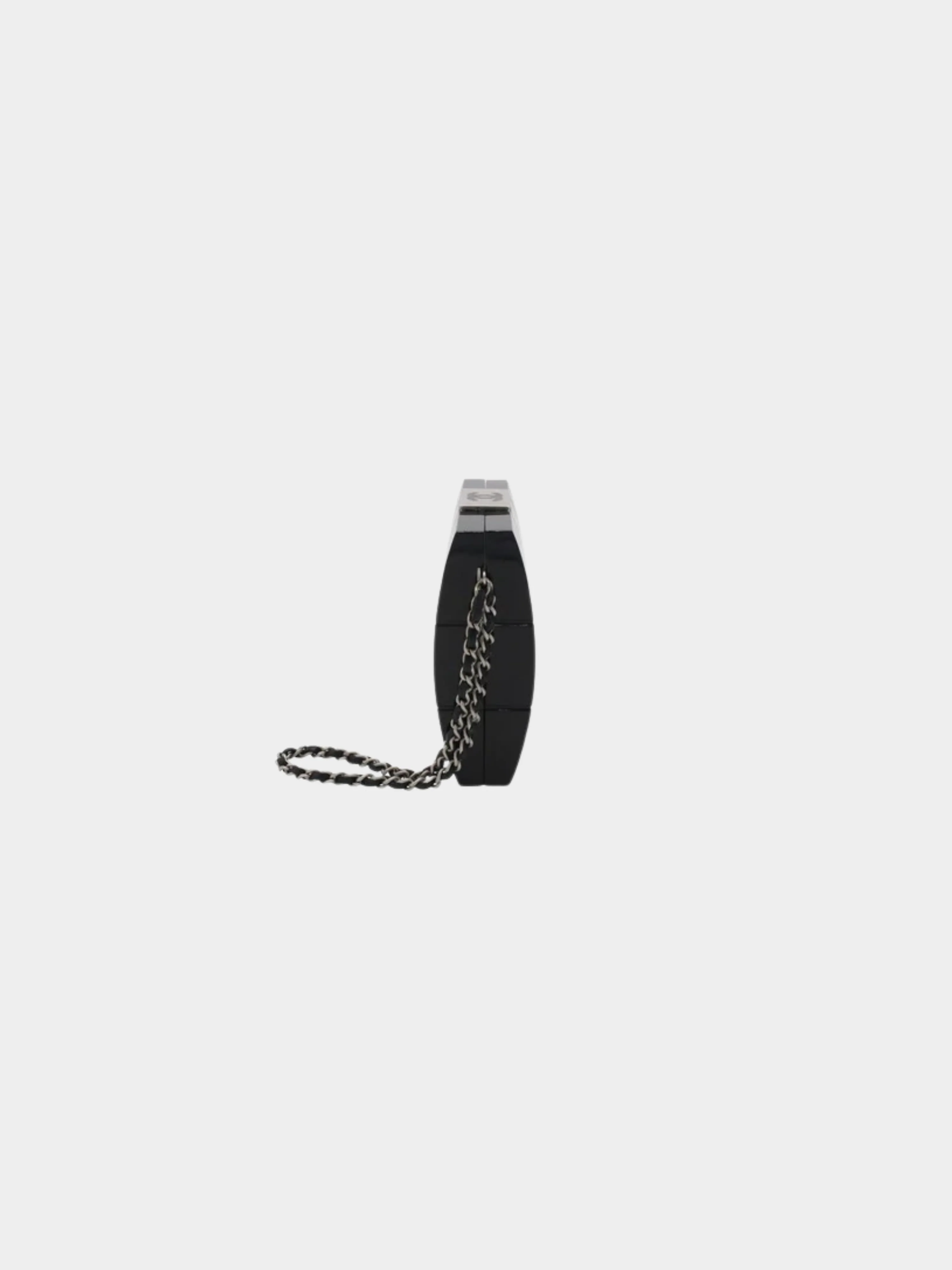 Chanel SS 2002 Black Lucite Minaudiere Clutch - Image 2