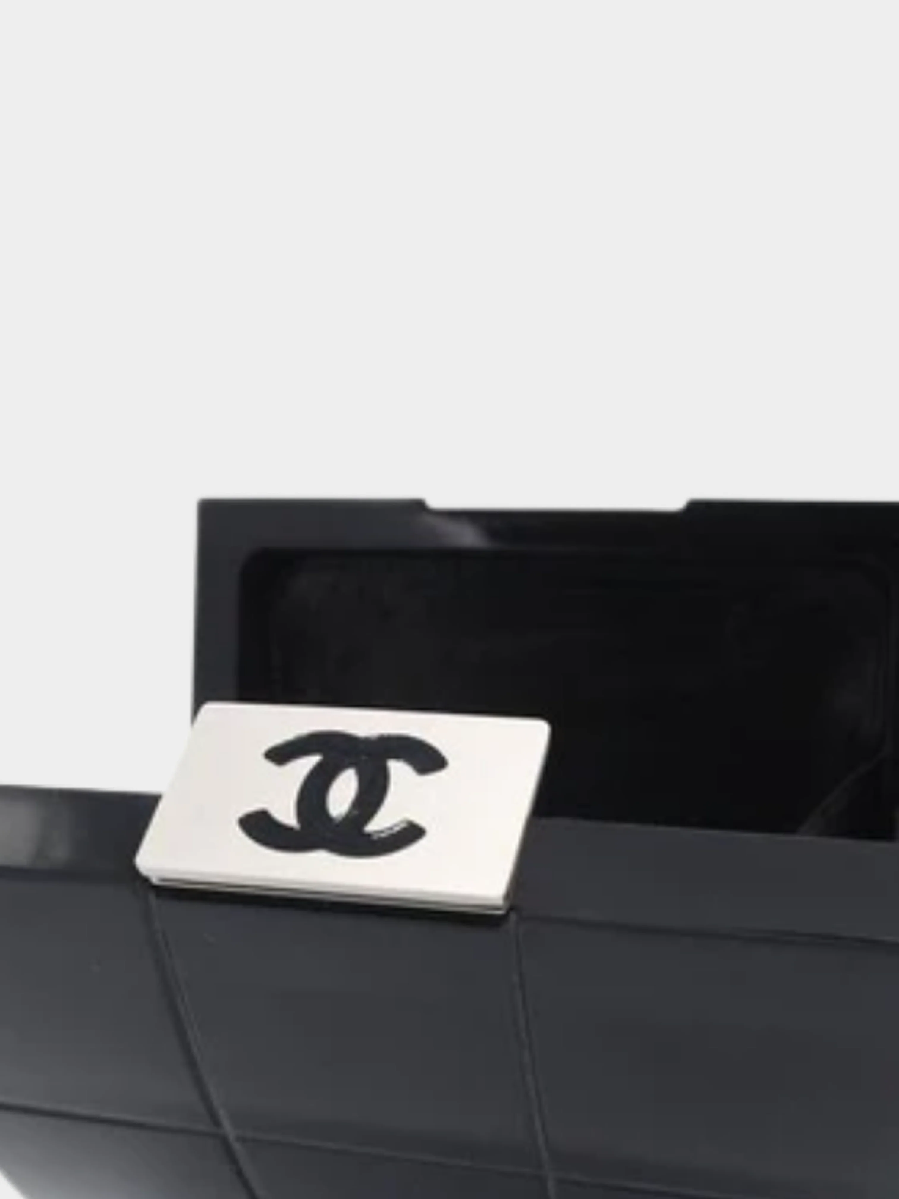 Chanel SS 2002 Black Lucite Minaudiere Clutch - Image 6