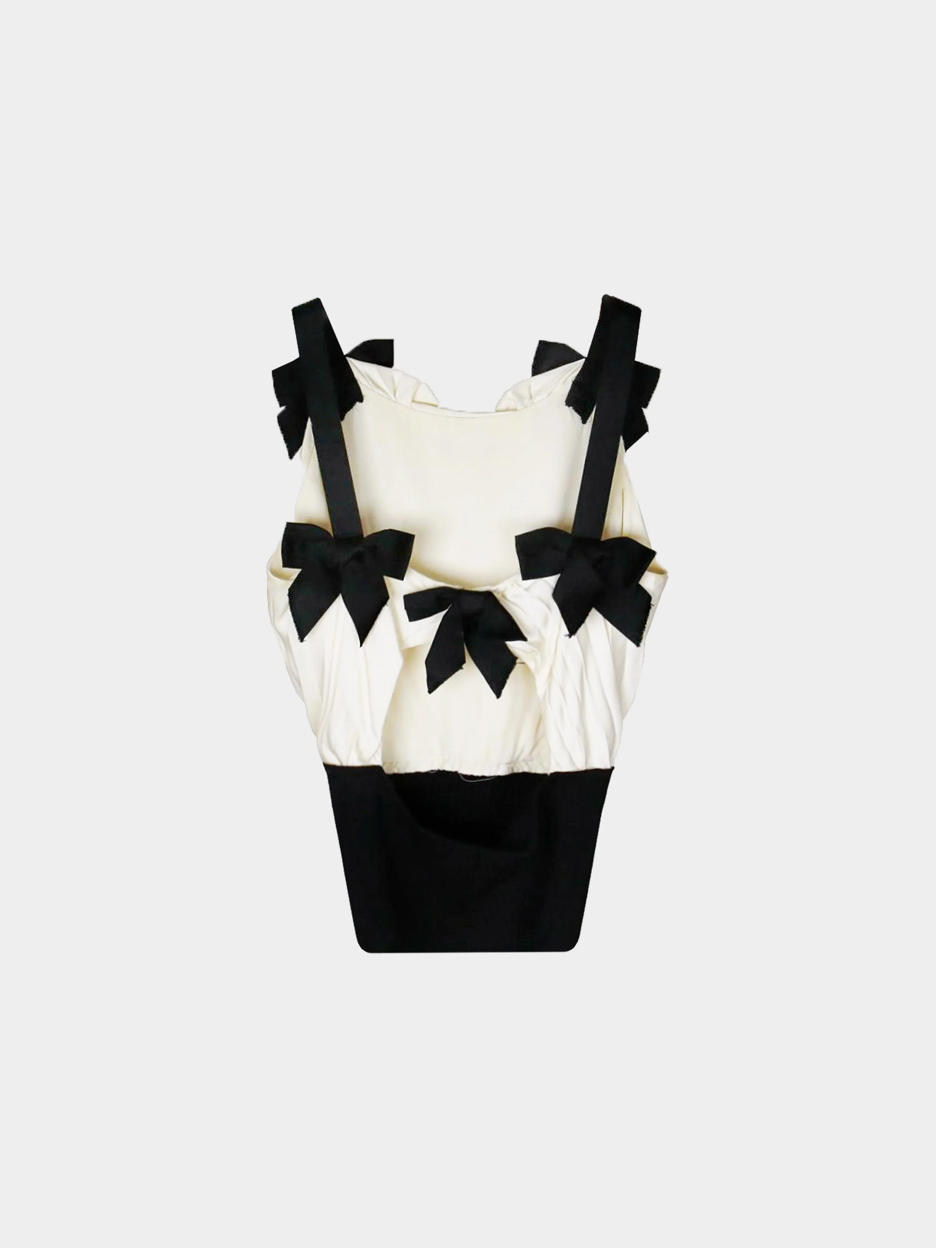 Chanel SS 2005 Two-tone Silk Top with Ribbons - Image 2