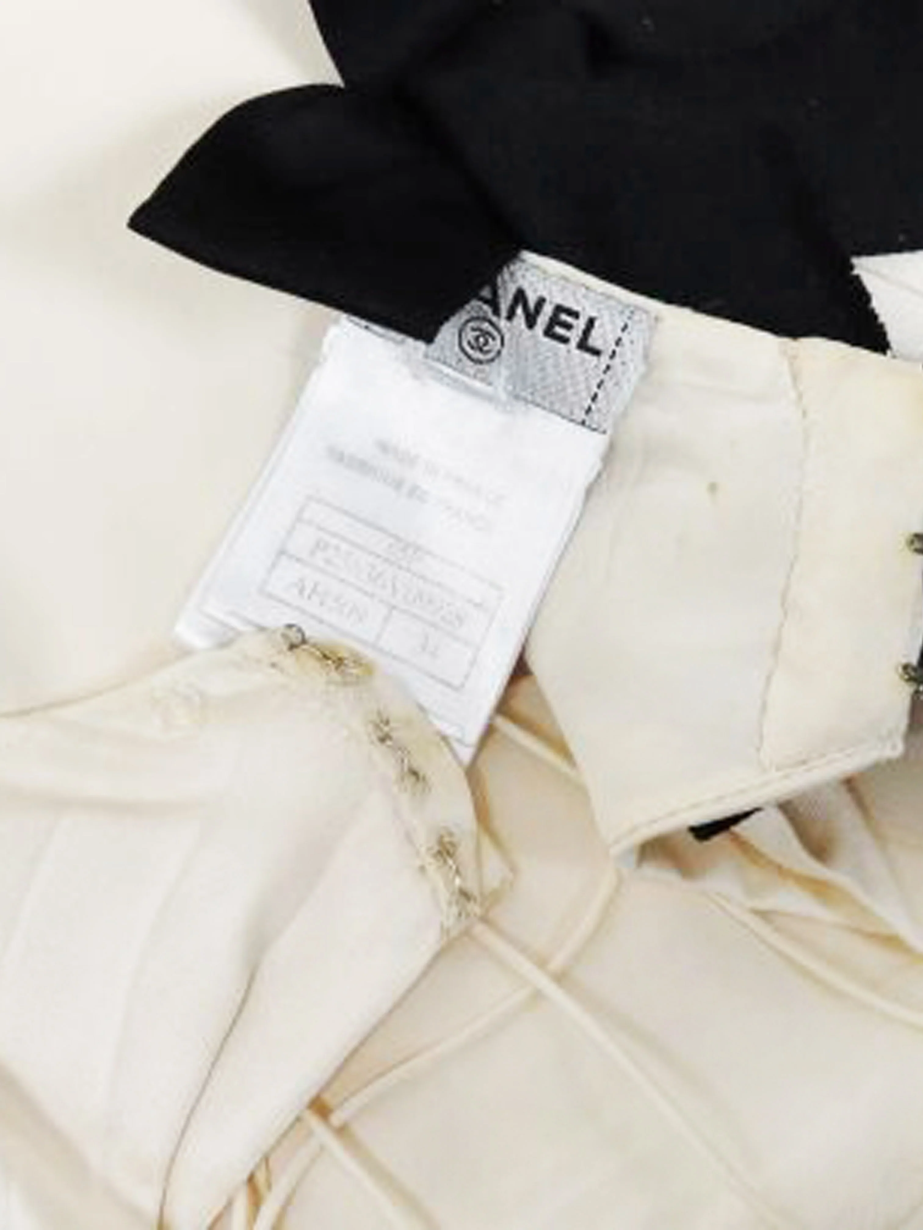 Chanel SS 2005 Two-tone Silk Top with Ribbons - Image 8