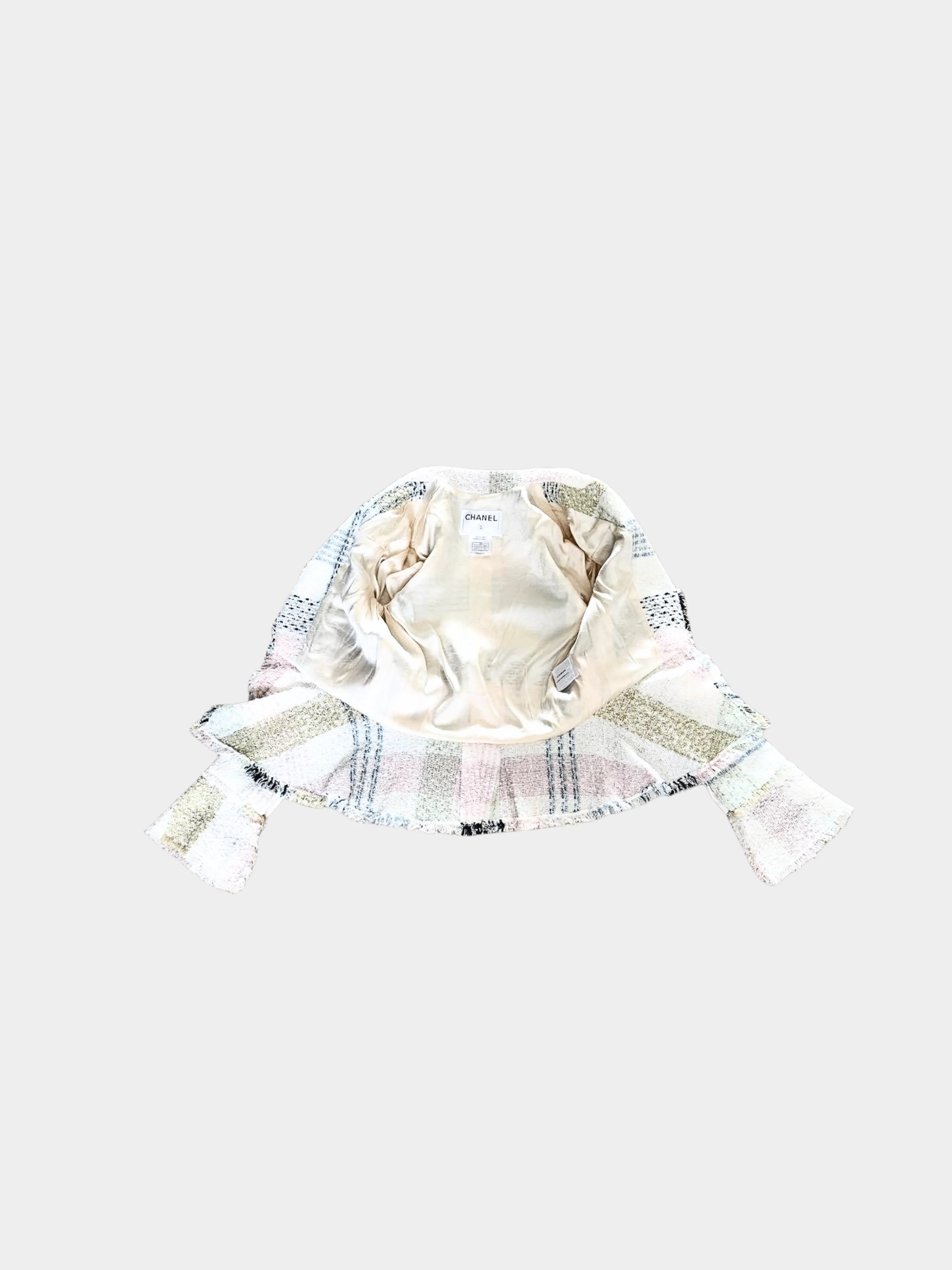 Chanel SS 2005 White and Multicolour Tweed Jacket - Image 2