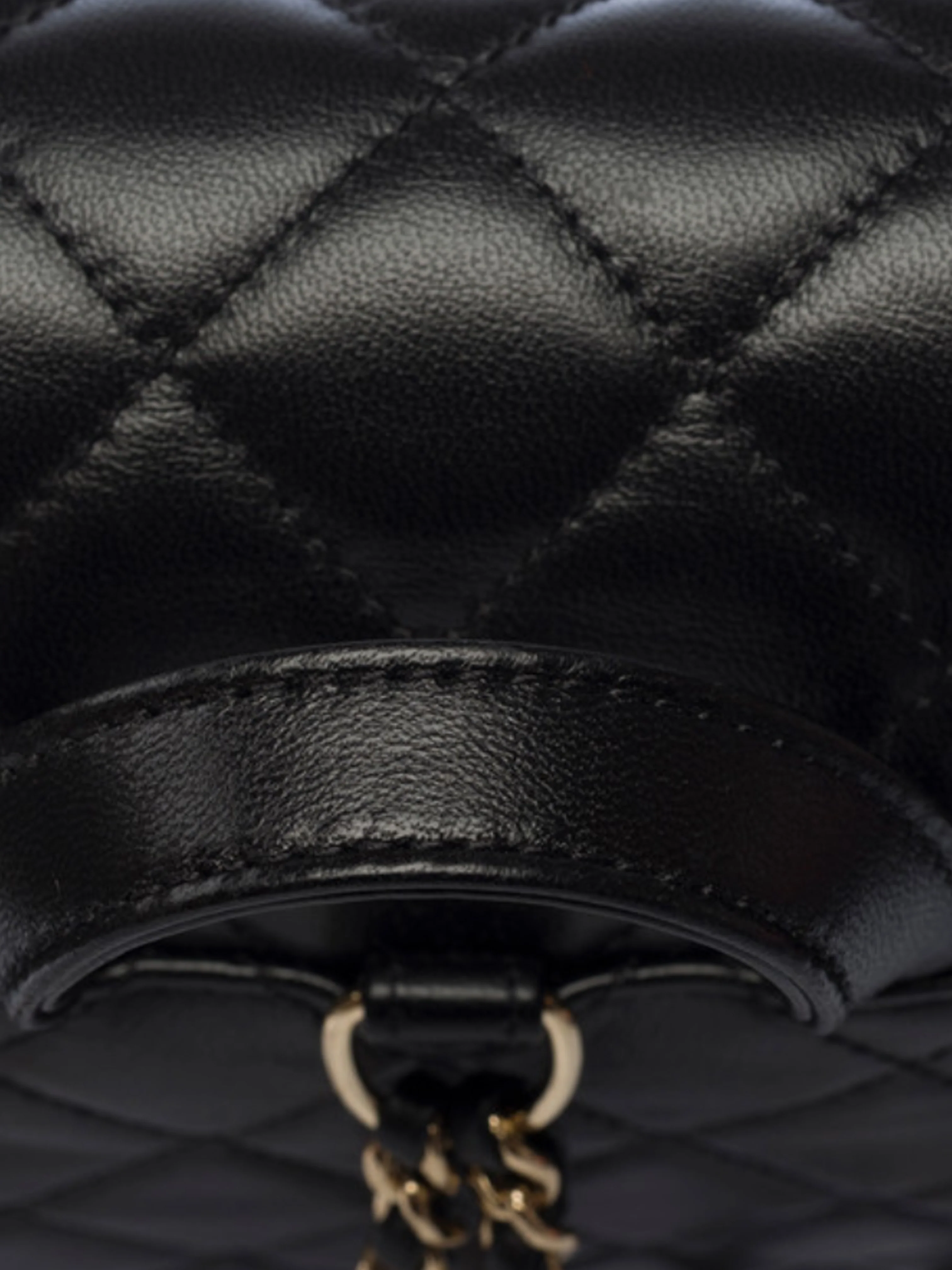 Chanel SS 2025 Black Leather Mesh Backpack - Image 4