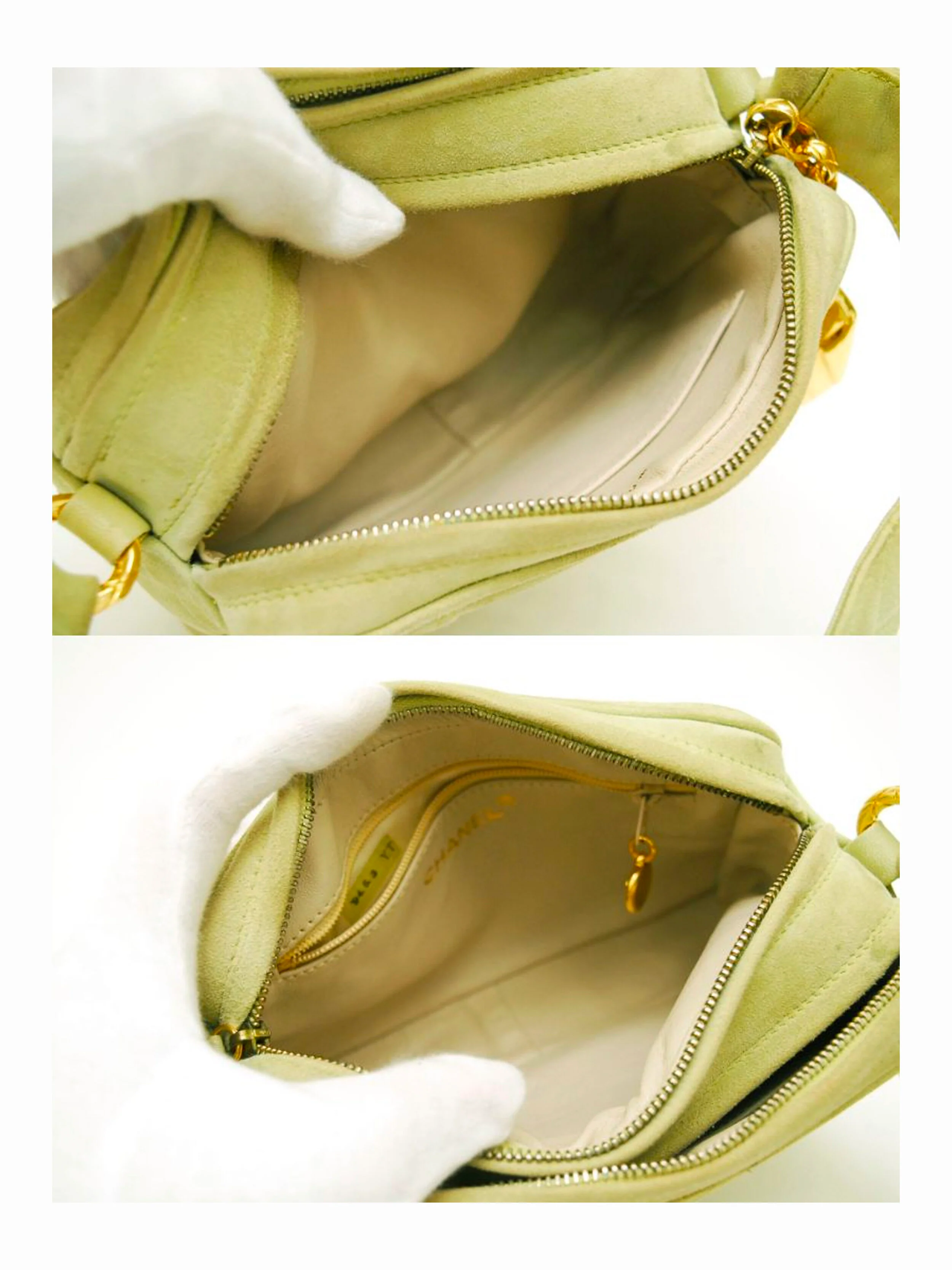 Chanel Suede Green Camera Shoulder Bag - Image 3