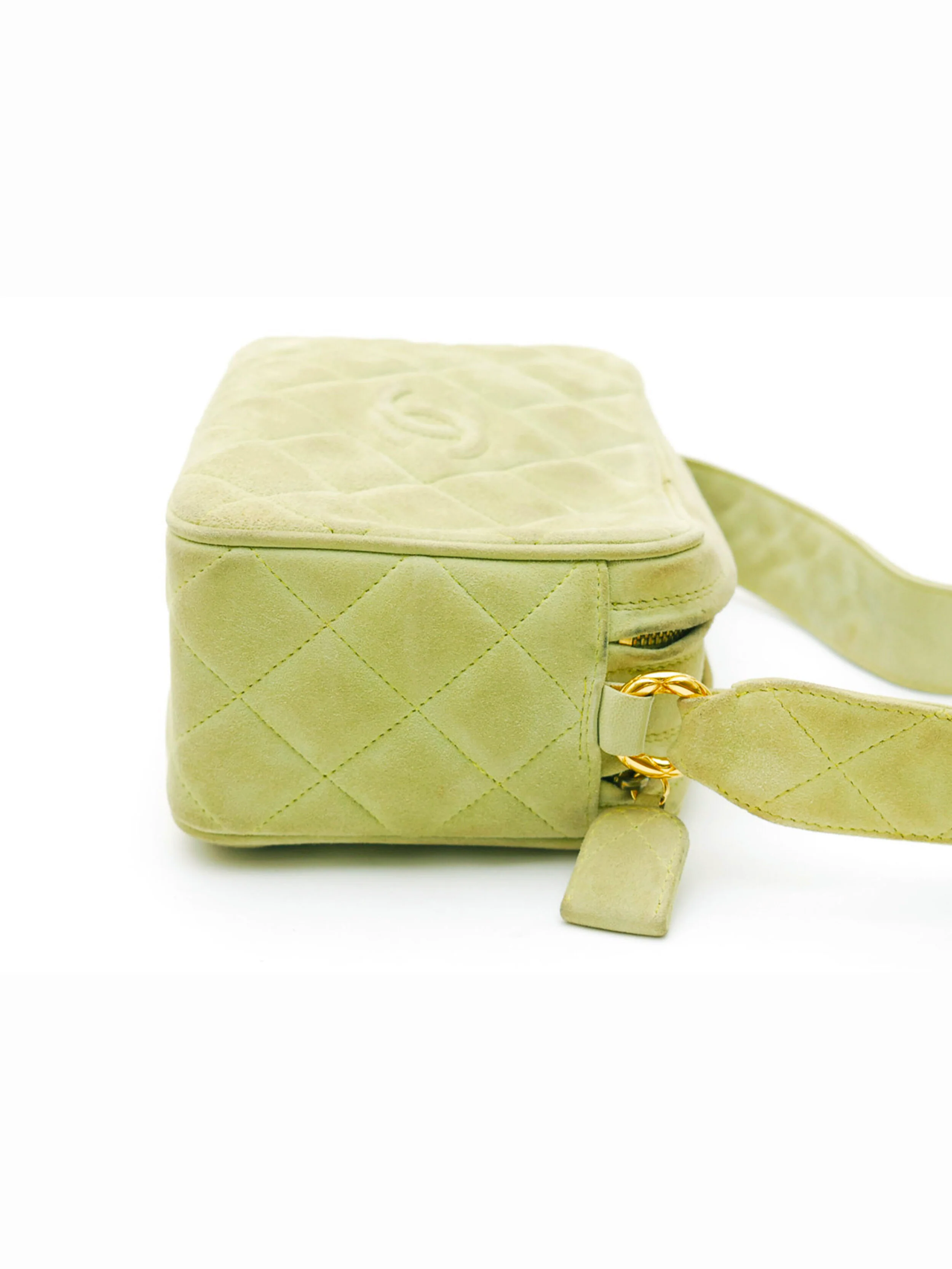 Chanel Suede Green Camera Shoulder Bag - Image 5