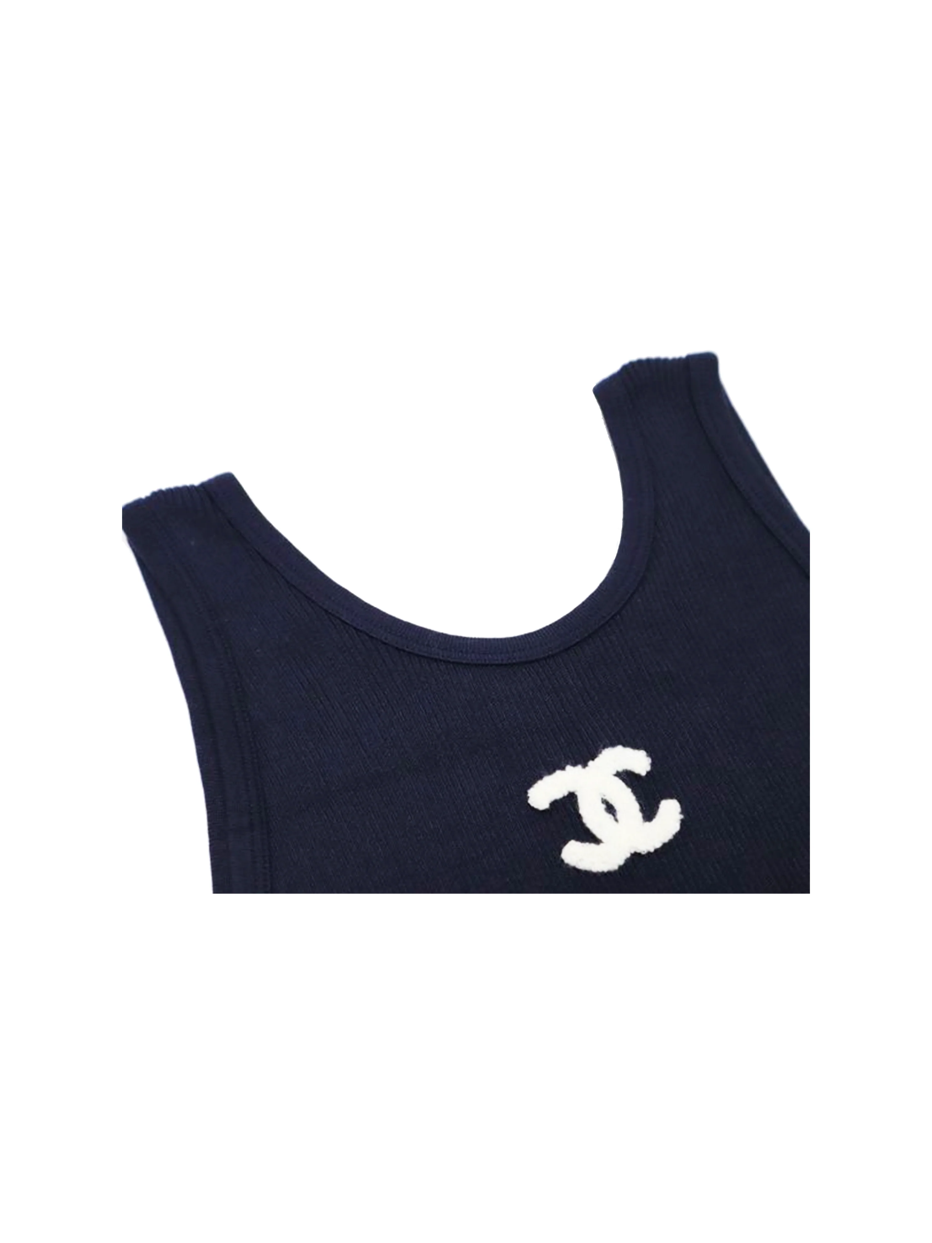 Chanel Super Rare Knit CC Tank Top - Image 3