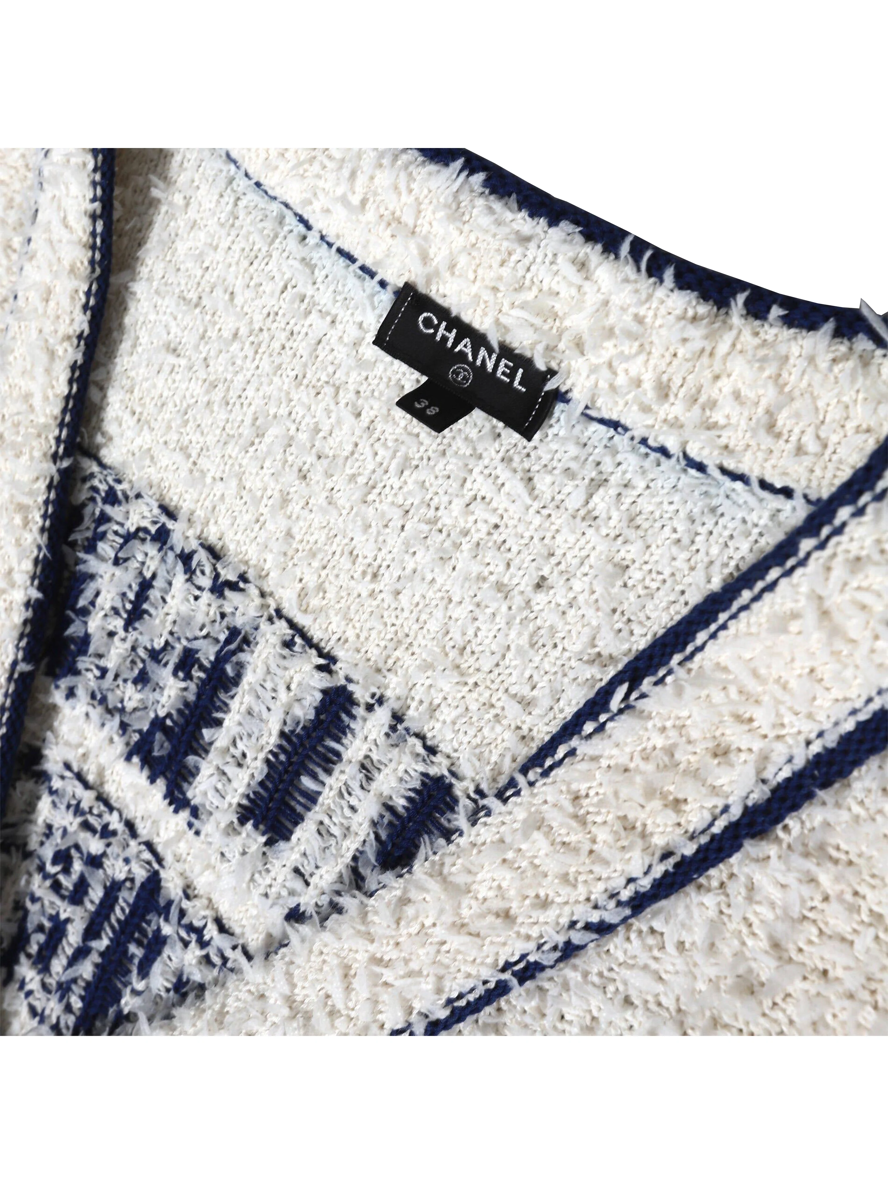Chanel Varsity Boucle Cardigan Sweater - Image 3