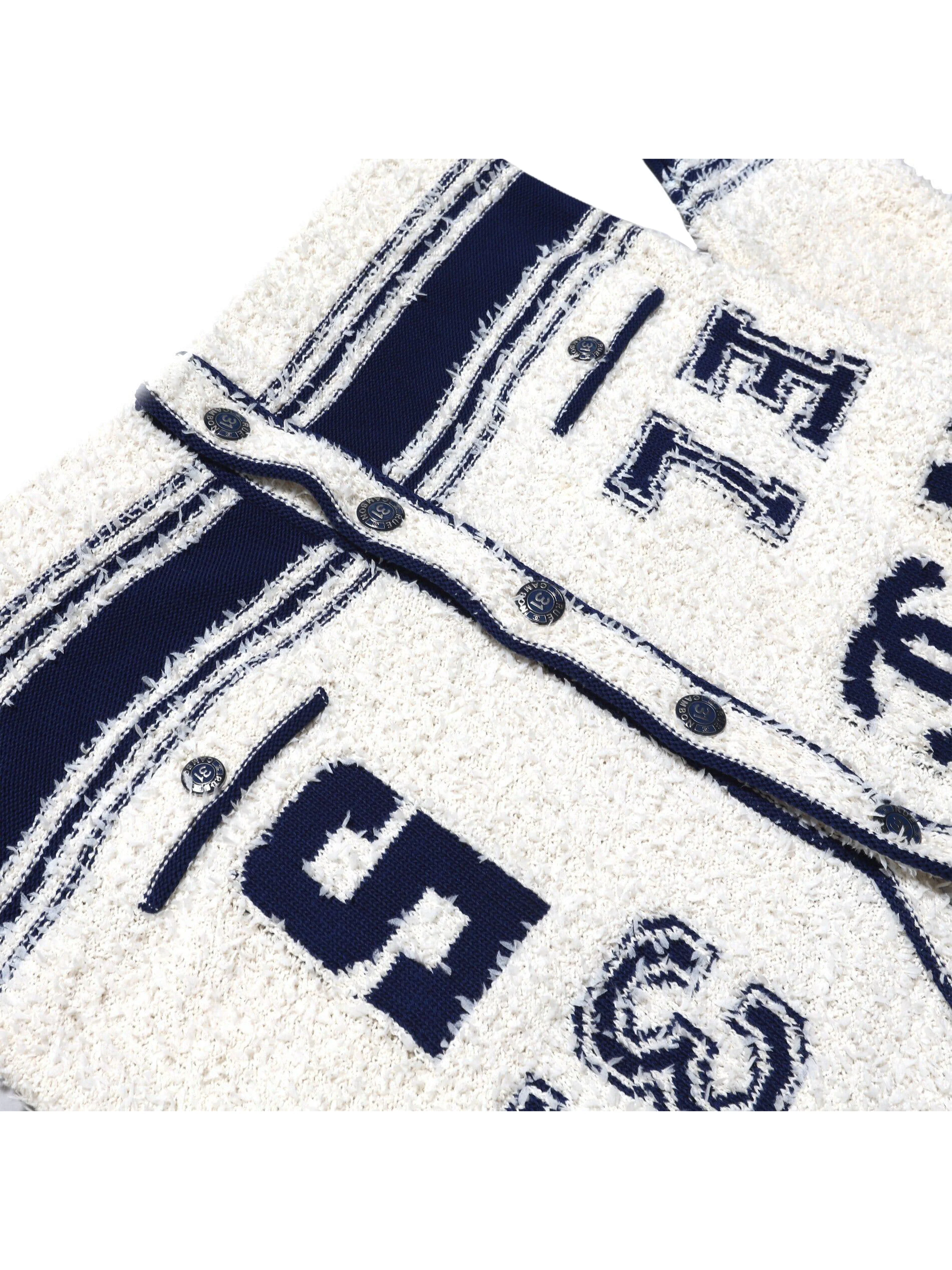 Chanel Varsity Boucle Cardigan Sweater - Image 4