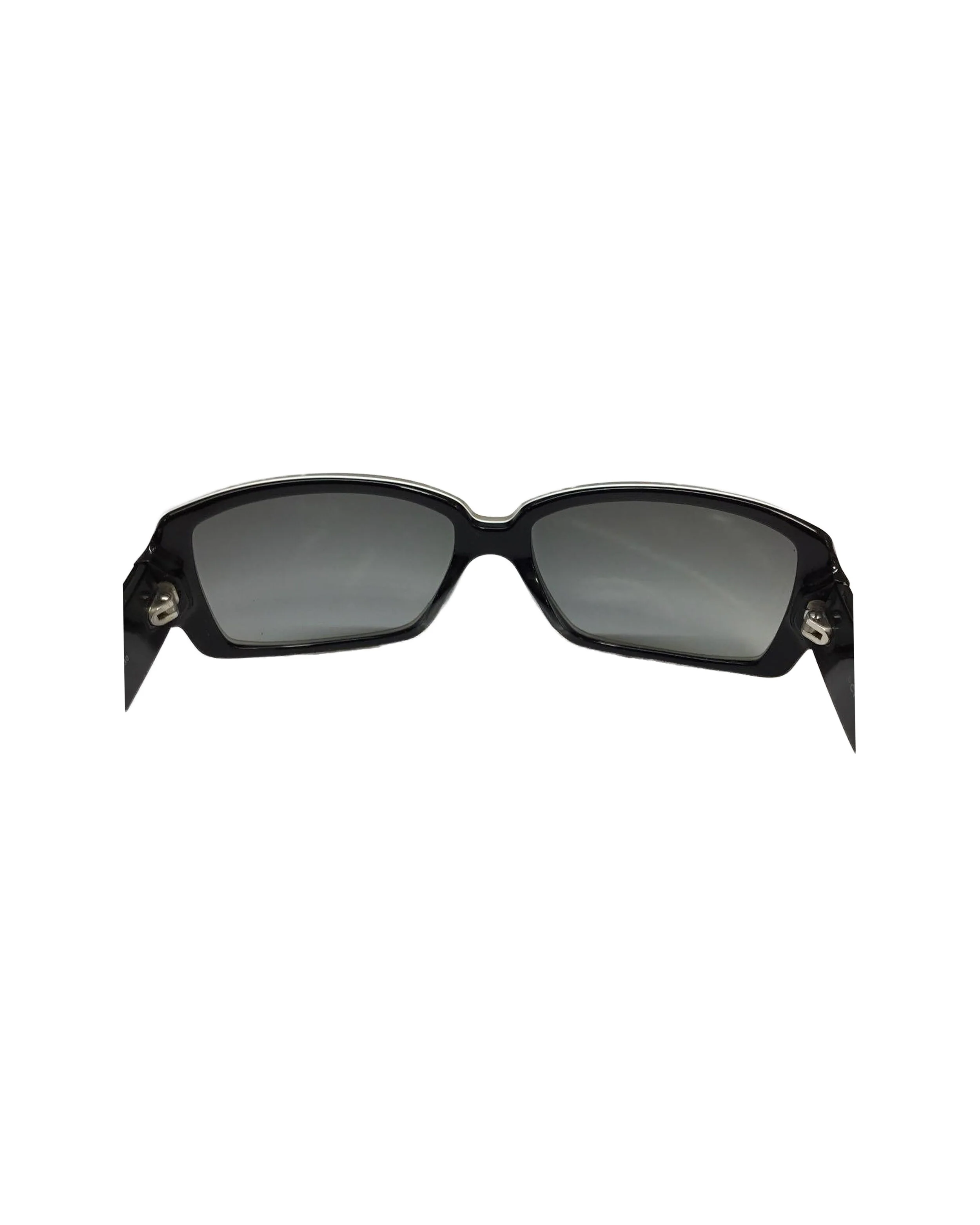 Chanel White and Black CC Sunglasses - Image 4