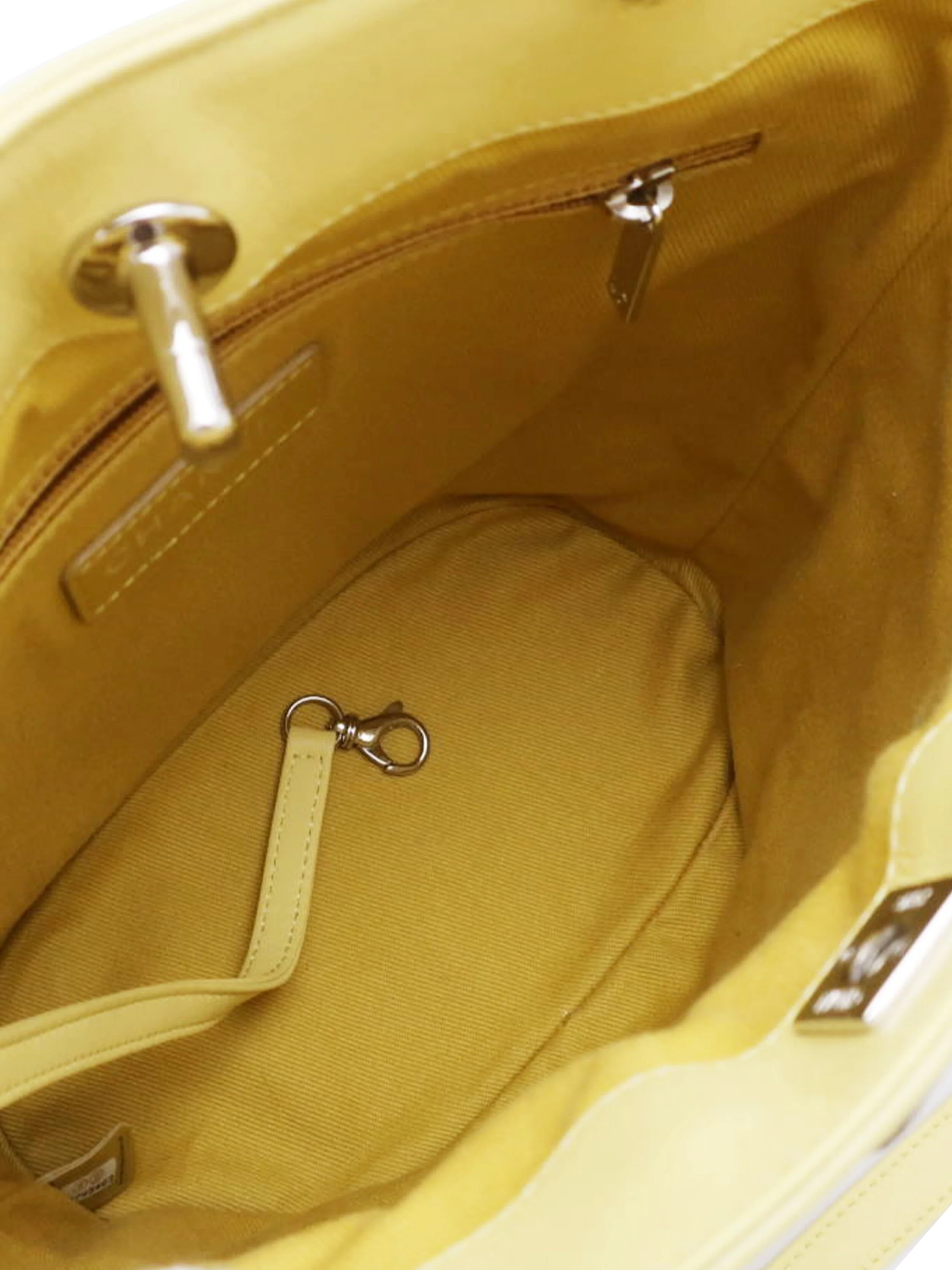 Chanel Yellow 2019 Calfskin Bucket Bag - Image 4