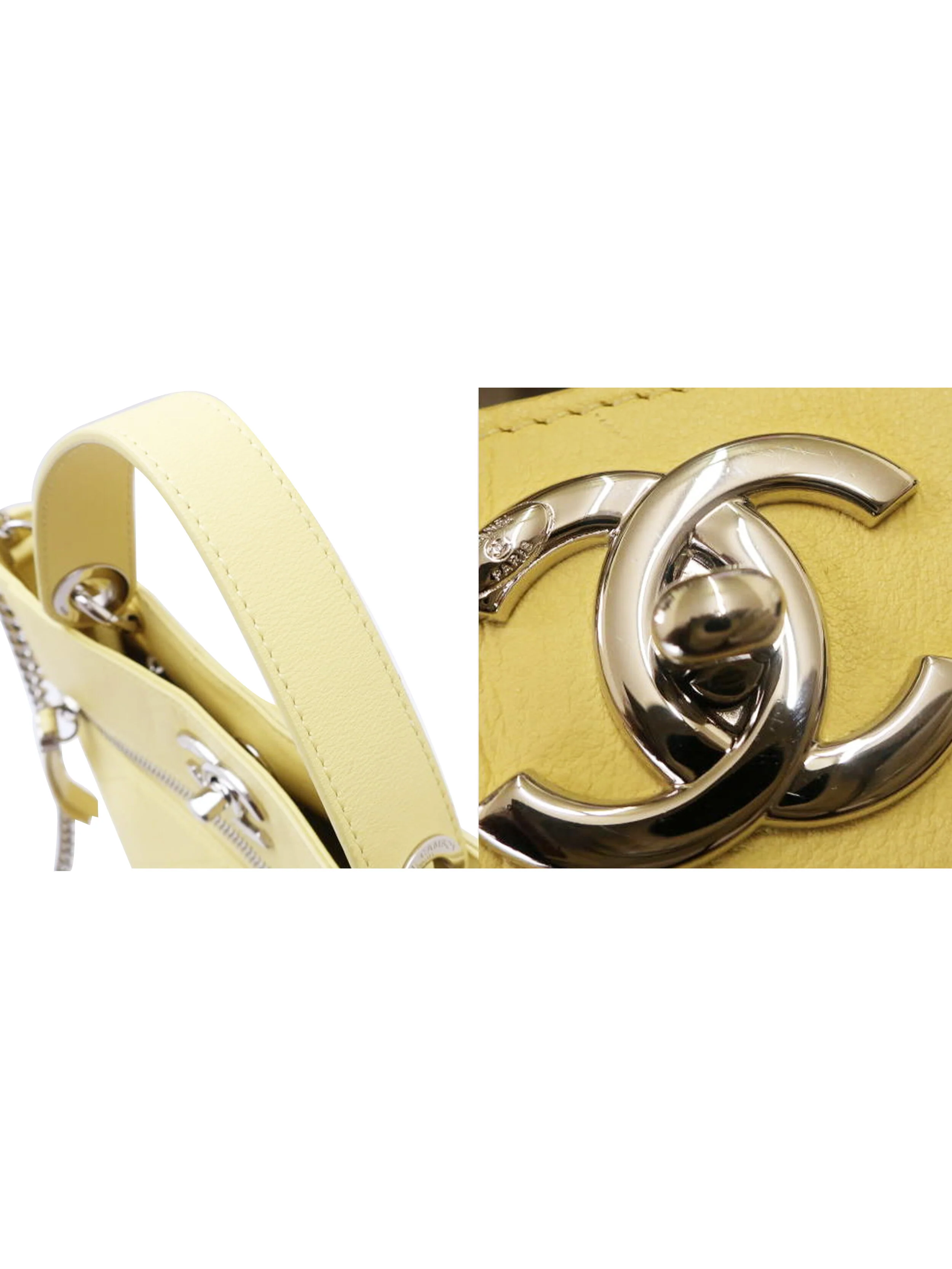 Chanel Yellow 2019 Calfskin Bucket Bag - Image 5