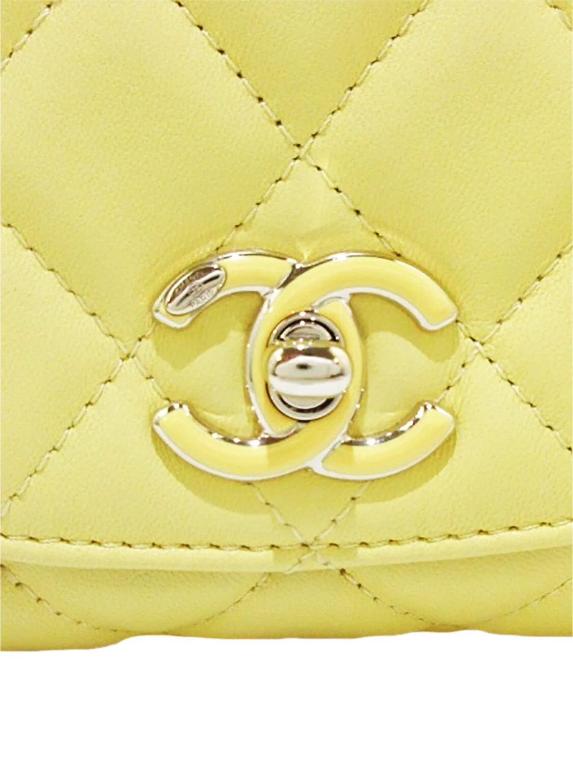 Chanel Yellow Rare 1996 SS Multicolor Chain Flap - Image 5