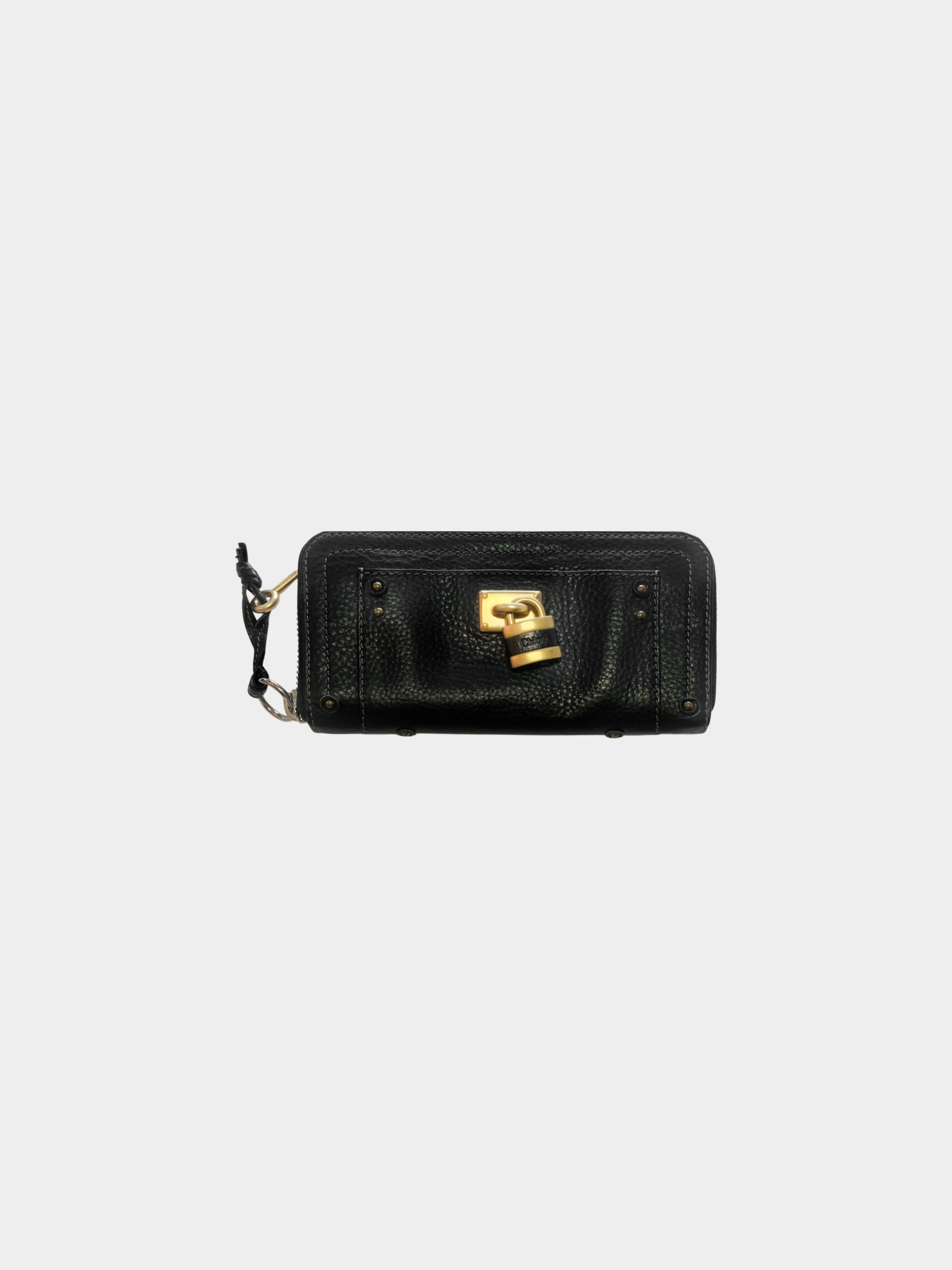 Chloe 2000s Black Leather Paddington Wallet
