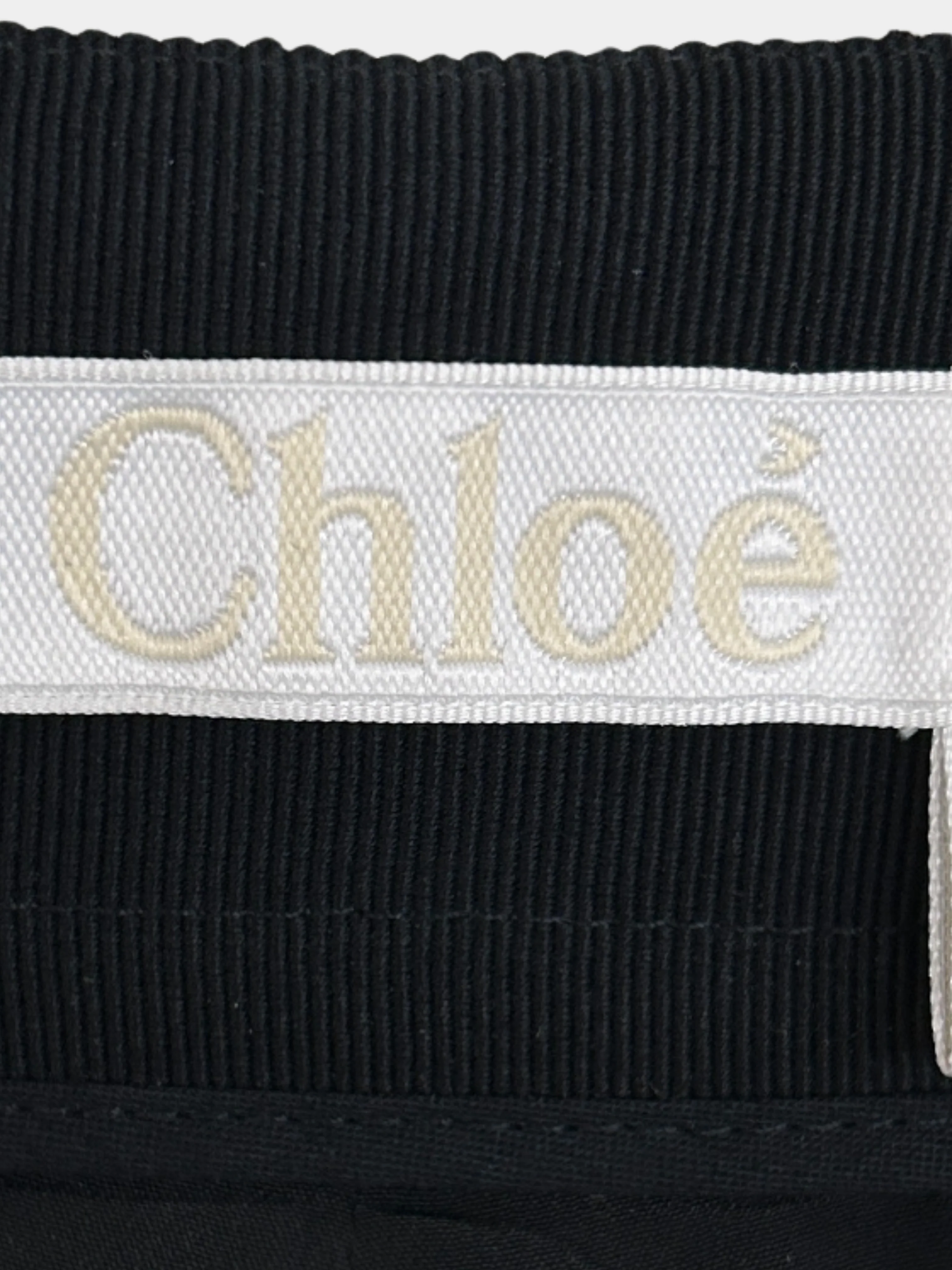ChloƩ 2000s Taupe Metallic Acetate Silk Straight Leg Pants - Image 3
