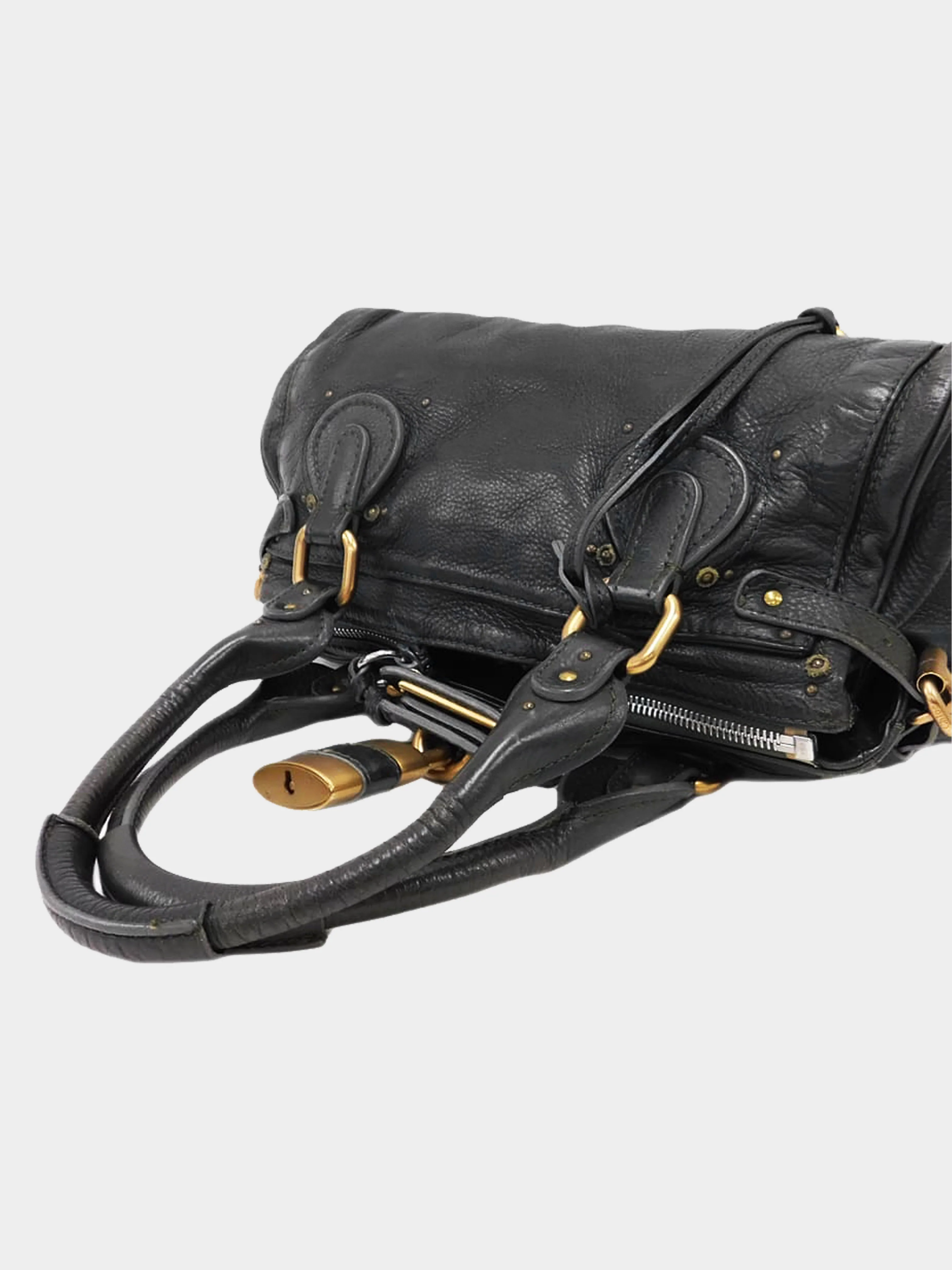 Chloe 2005 Black Leather Paddington Bag - Image 3