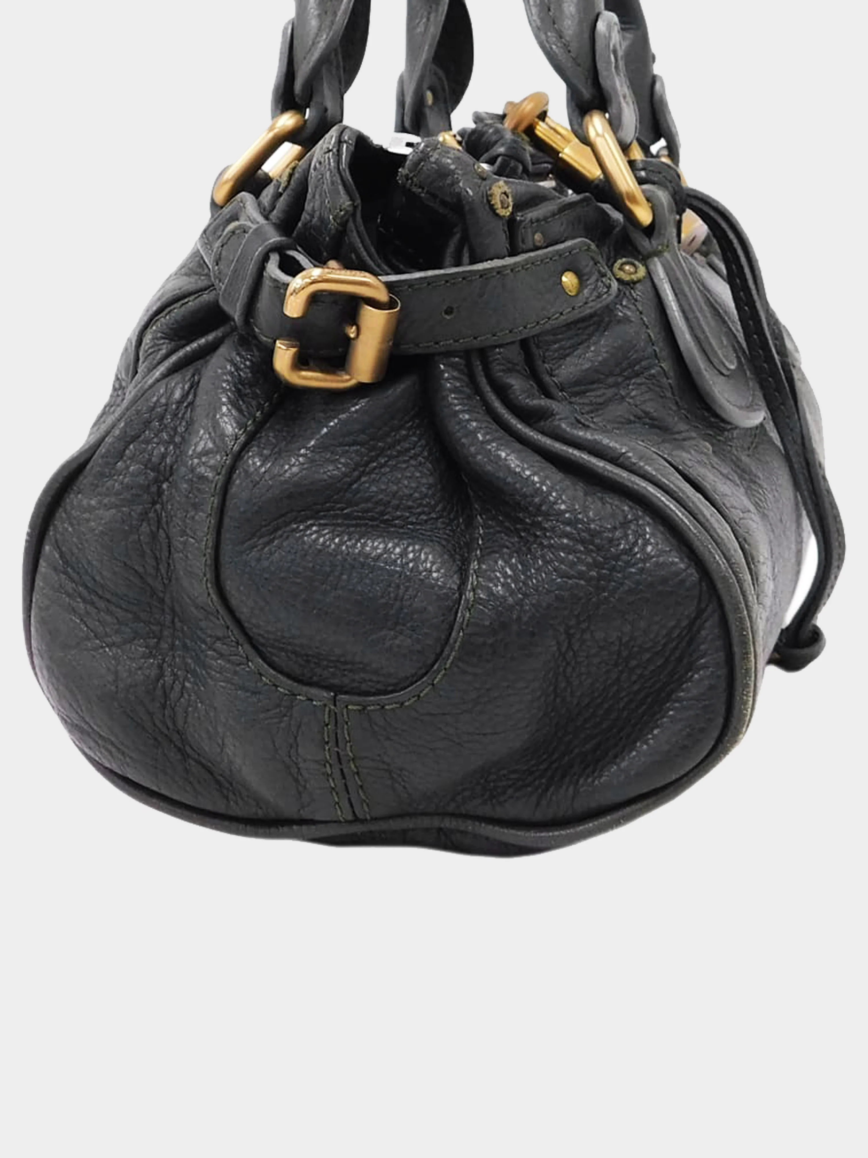 Chloe 2005 Black Leather Paddington Bag - Image 4