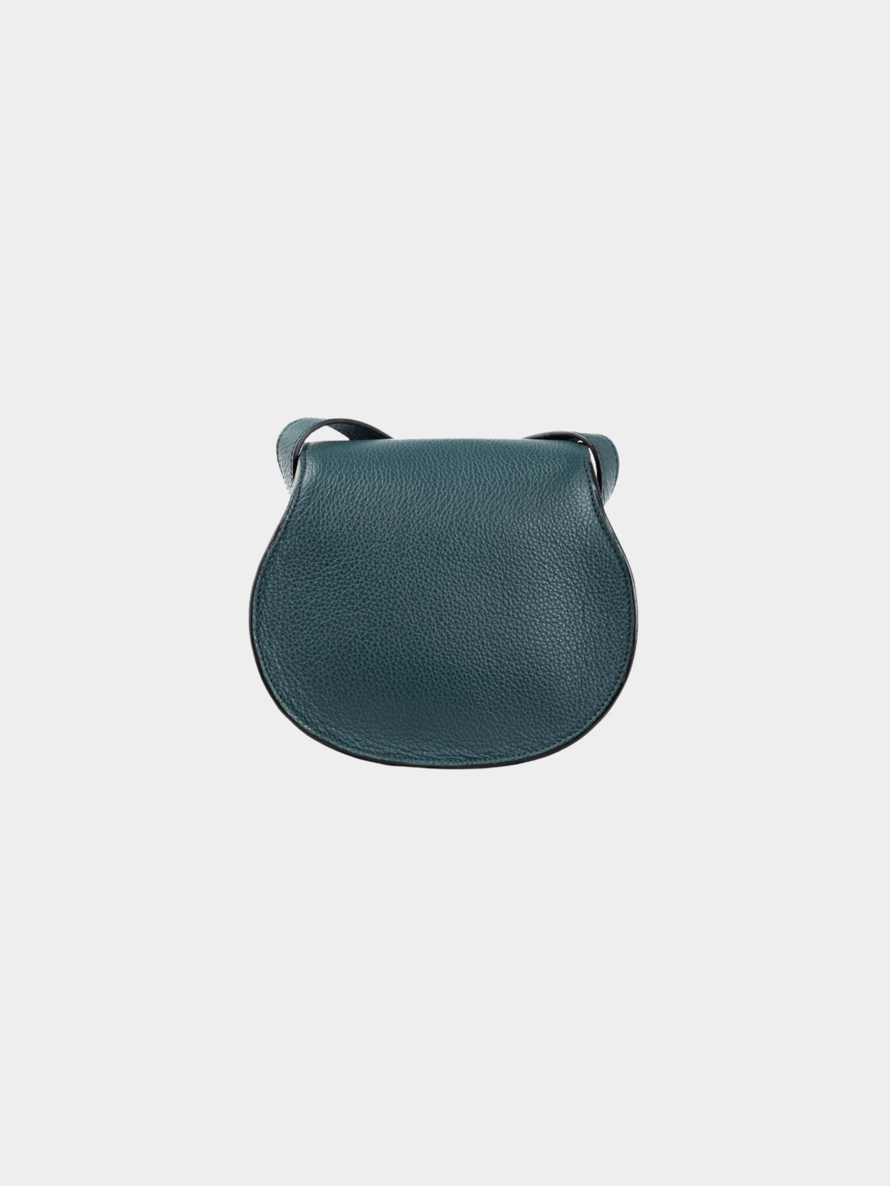 Chloe 2010s Marcie Small Steel Blue Grained Leather Crossbody - Image 3