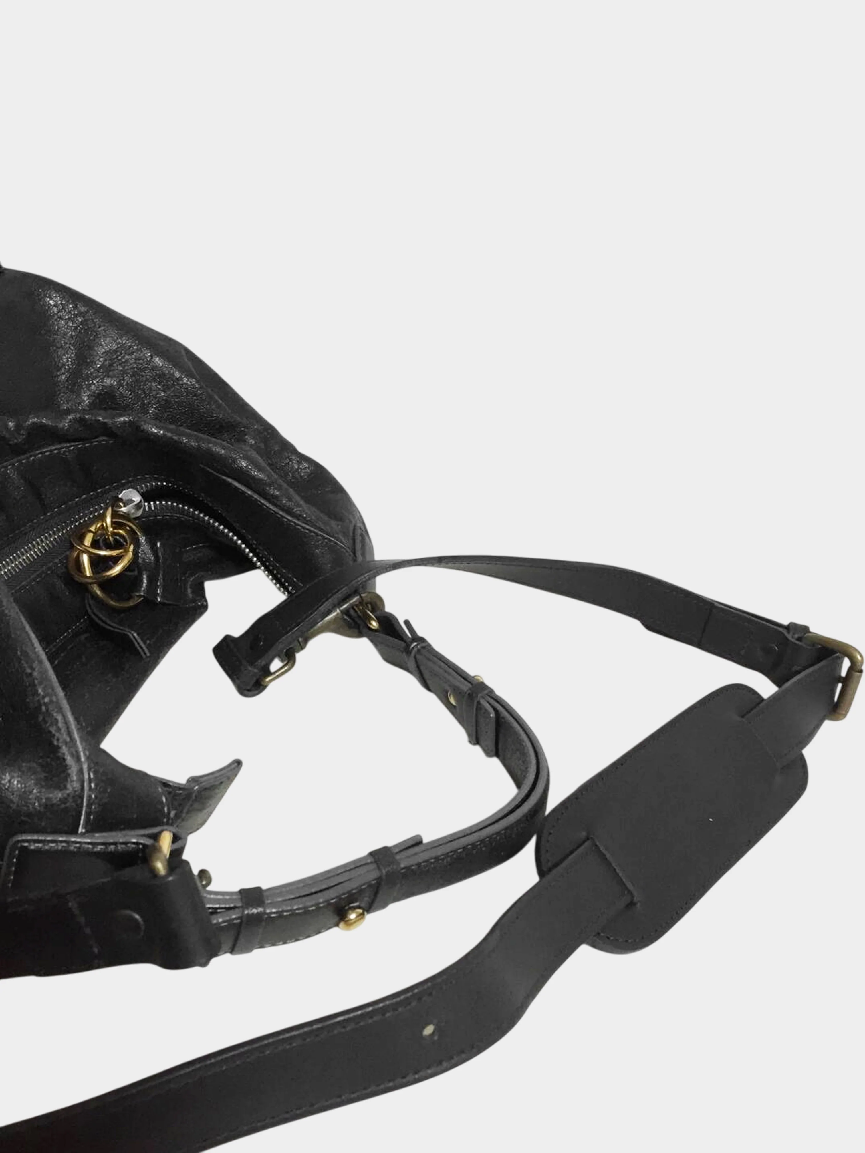 Chloé Early 2010s Black Leather Hobo Bag - Image 4