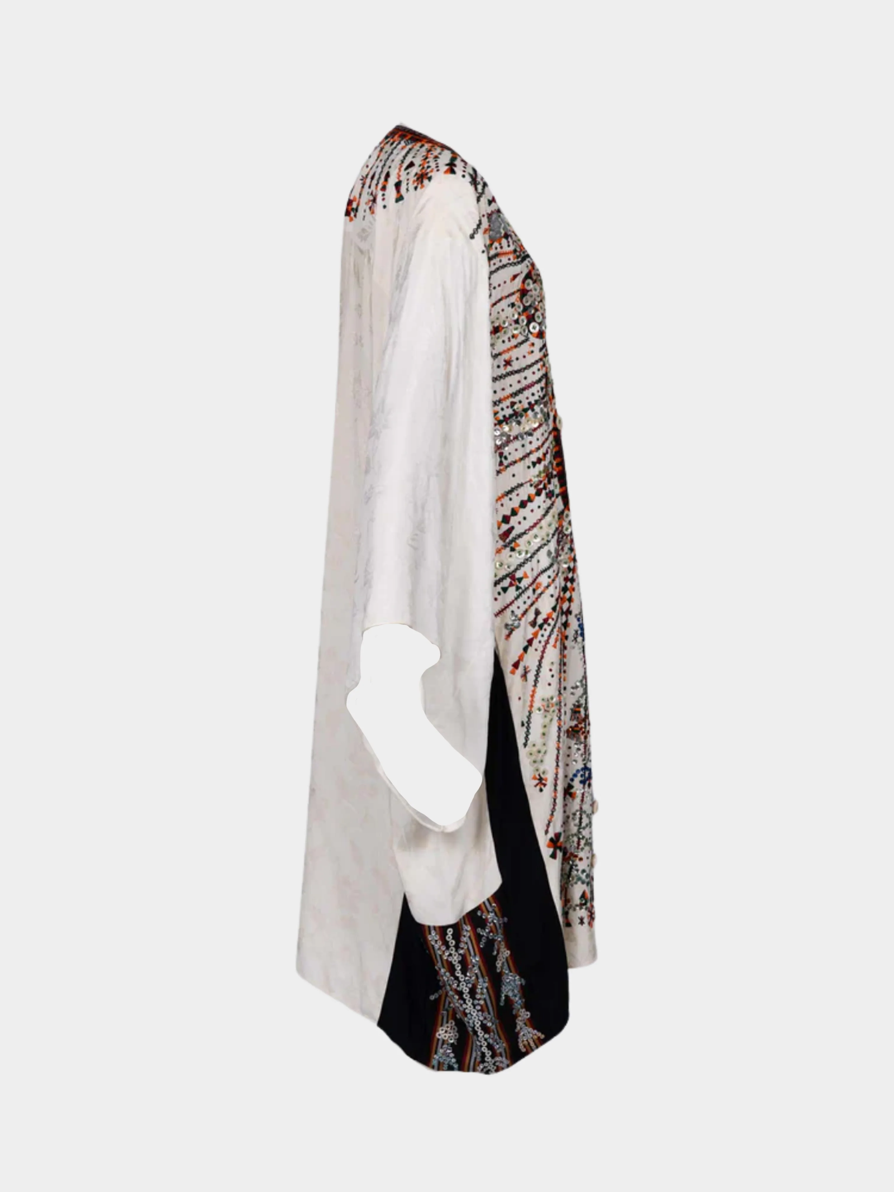 Chloé FW 2016 Ivory Silk Embroidered Caftan Dress - Image 3