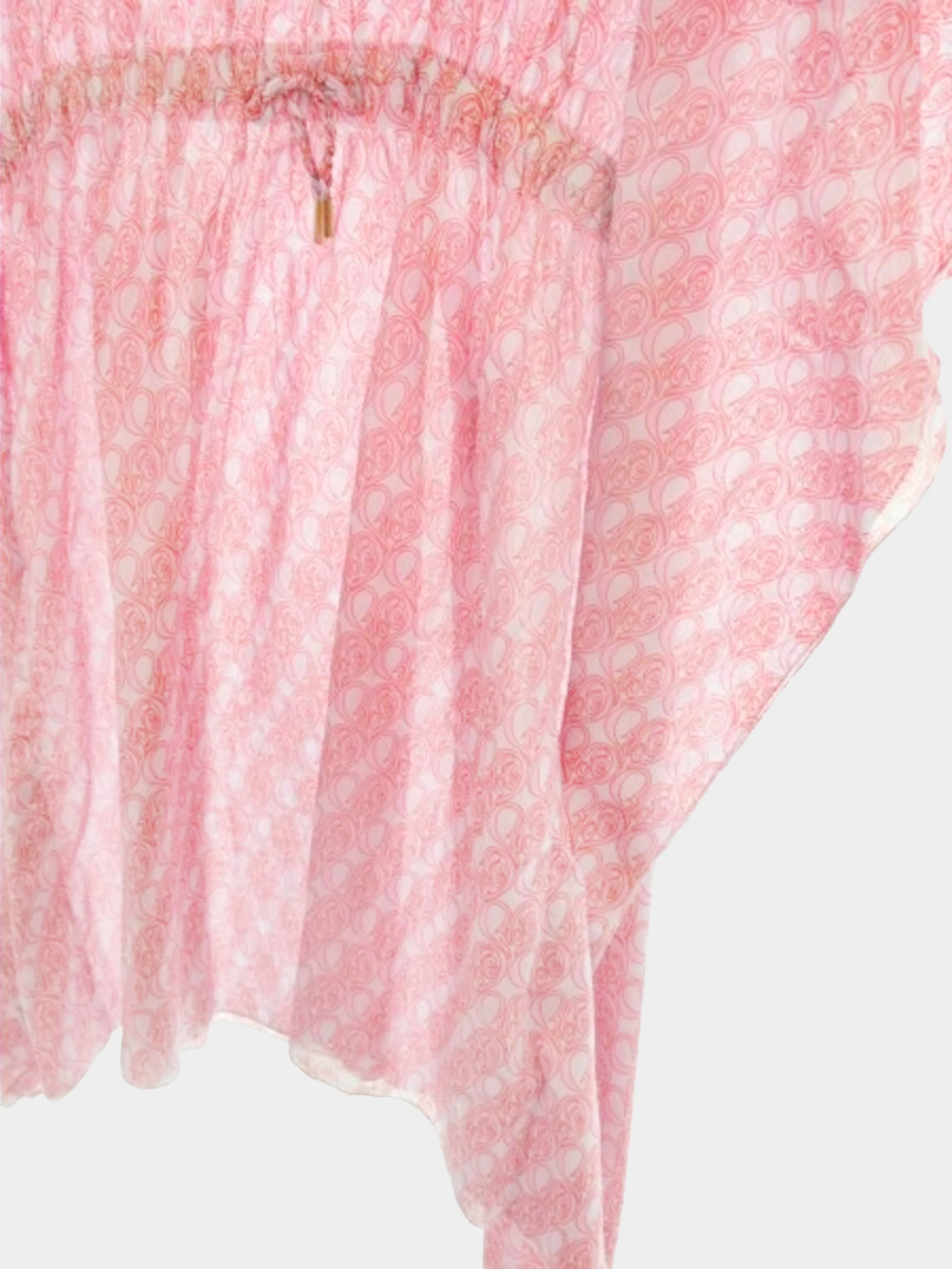 Chloé Kids 2000s Pink and White Heart Logo Pattern Print Top/Dress - Image 4