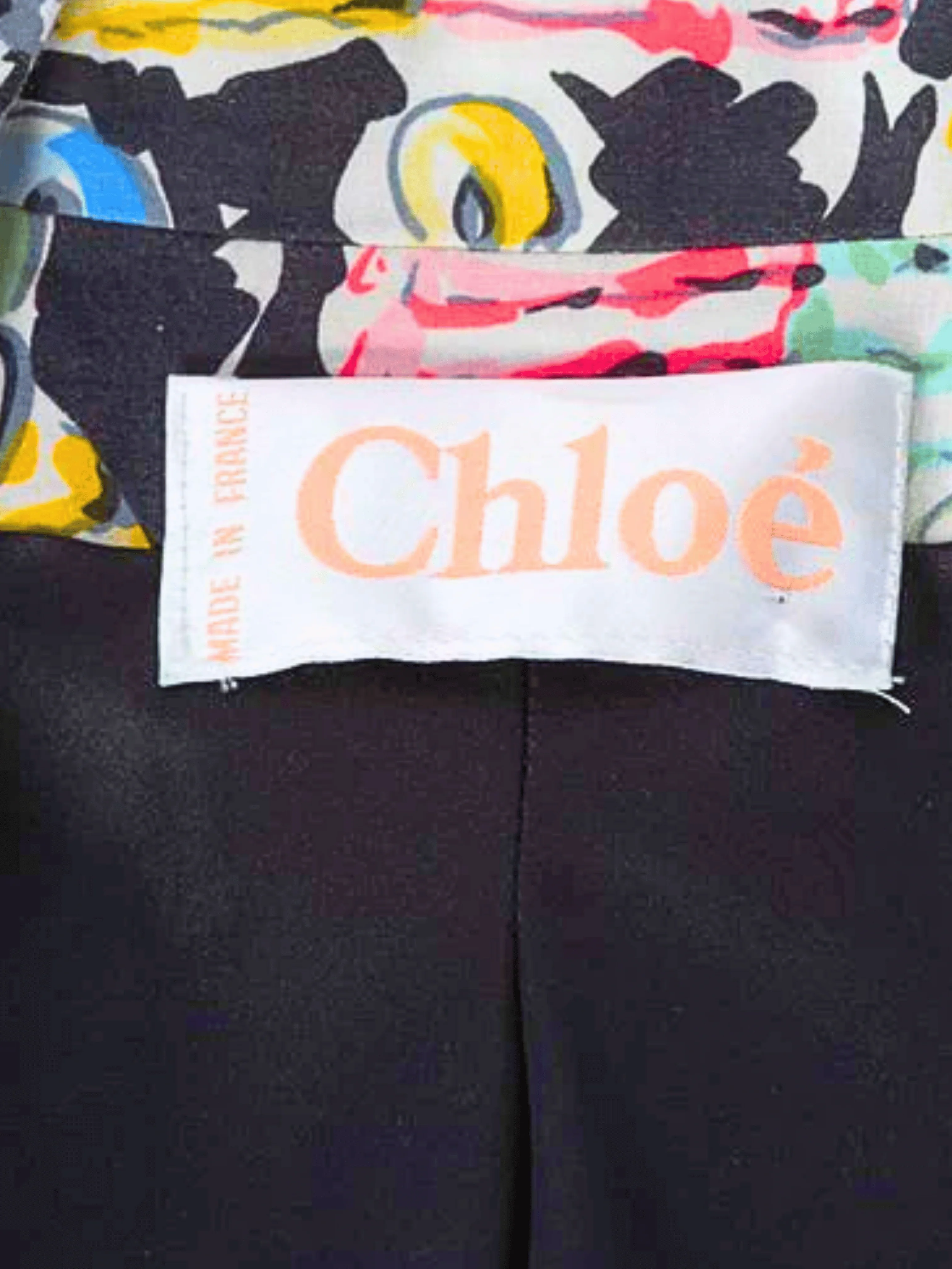 Chloe SS 1996 Multicolour Brushstroke Figural Print Painted Buttons Blazer - Image 5