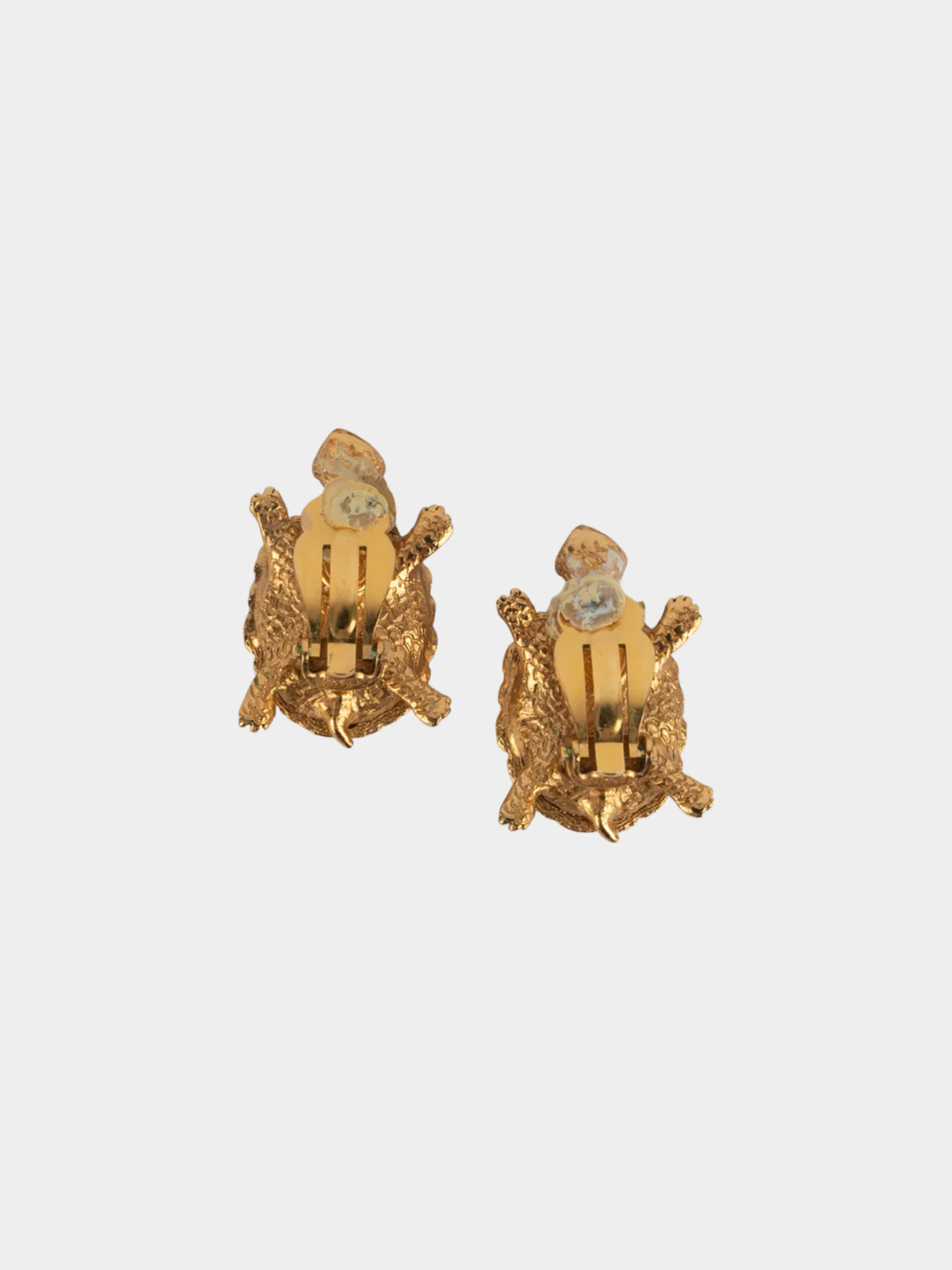 Christian Dior 1980s Gold Turtle Clip-on Earrings - Image 3