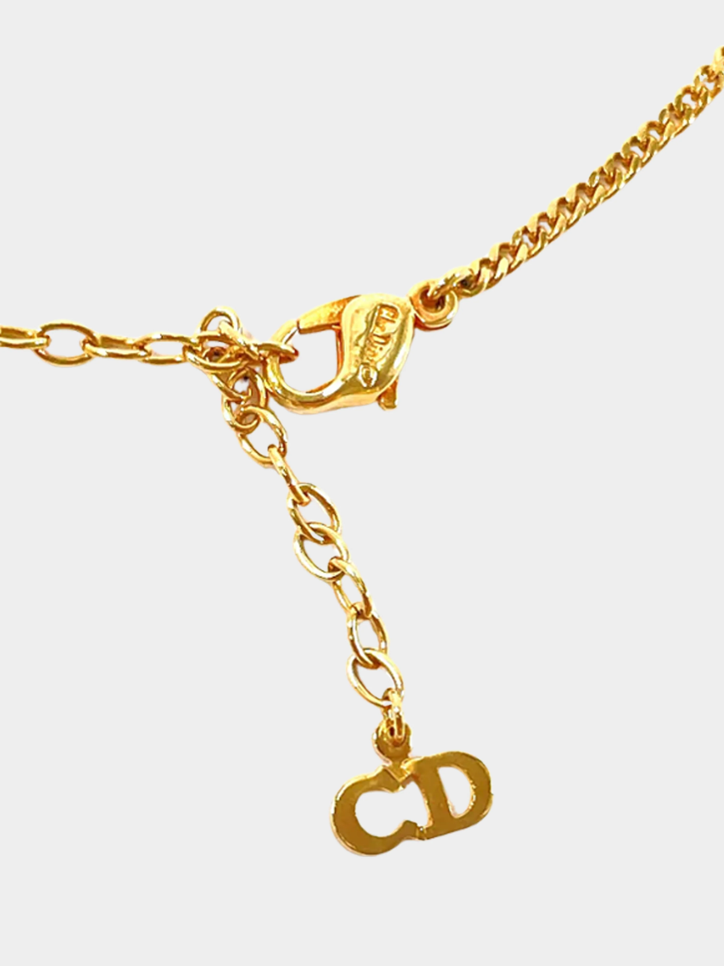 Christian Dior 1990s Gold Heart Pendant Necklace - Image 4