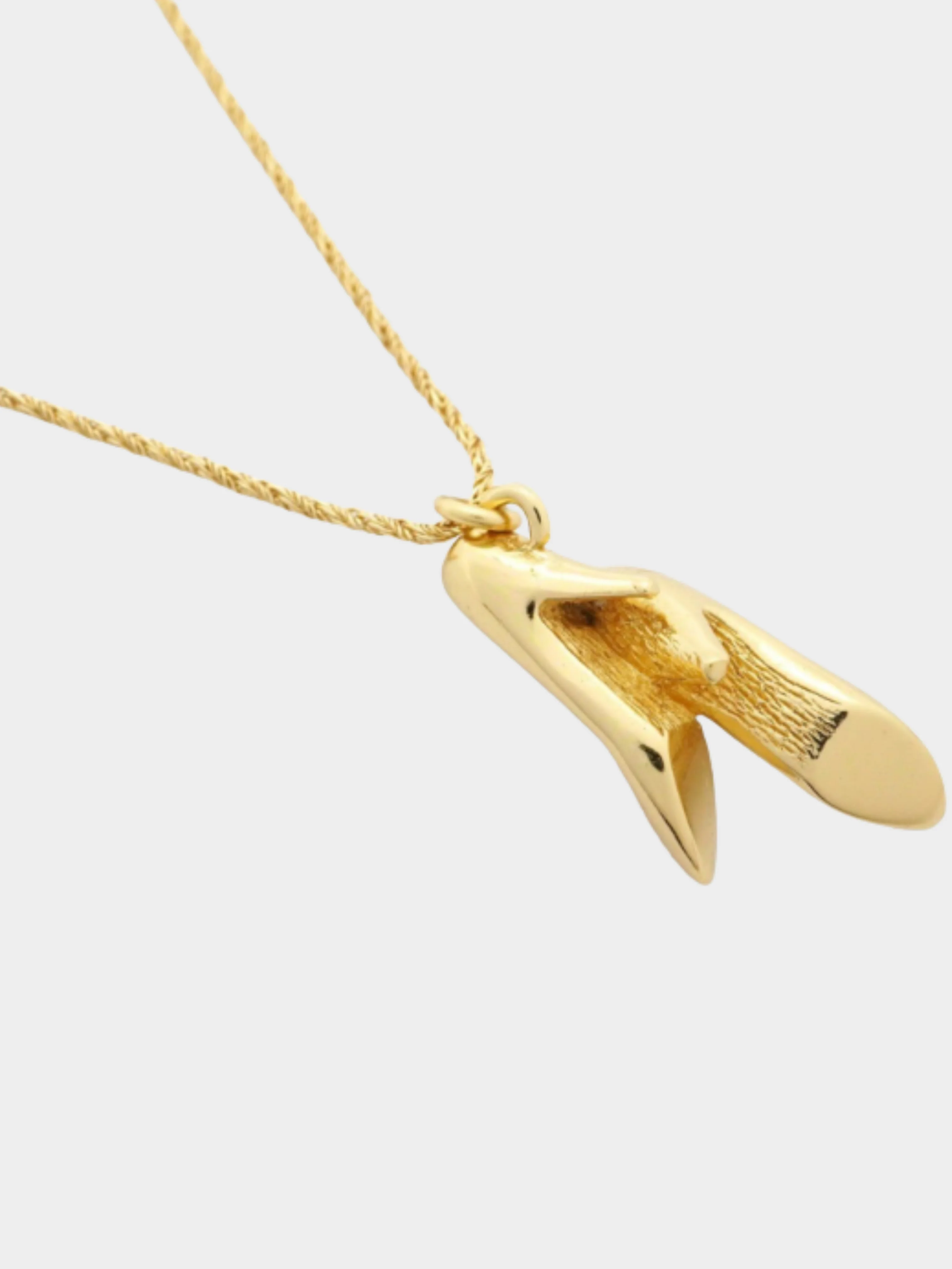 Christian Dior 1990s Gold Shoe Pendant Necklace - Image 3
