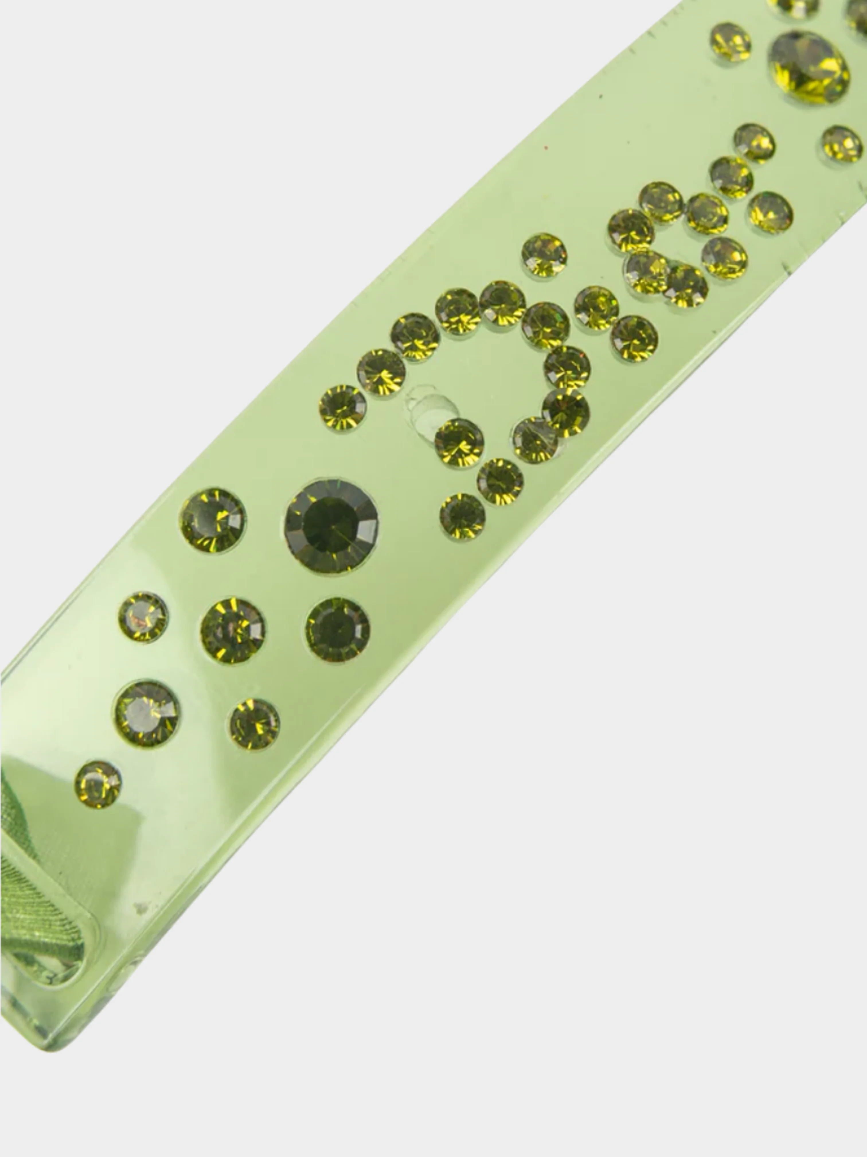 Christian Dior 1990s Green Ribbon Choker Necklace - Image 3