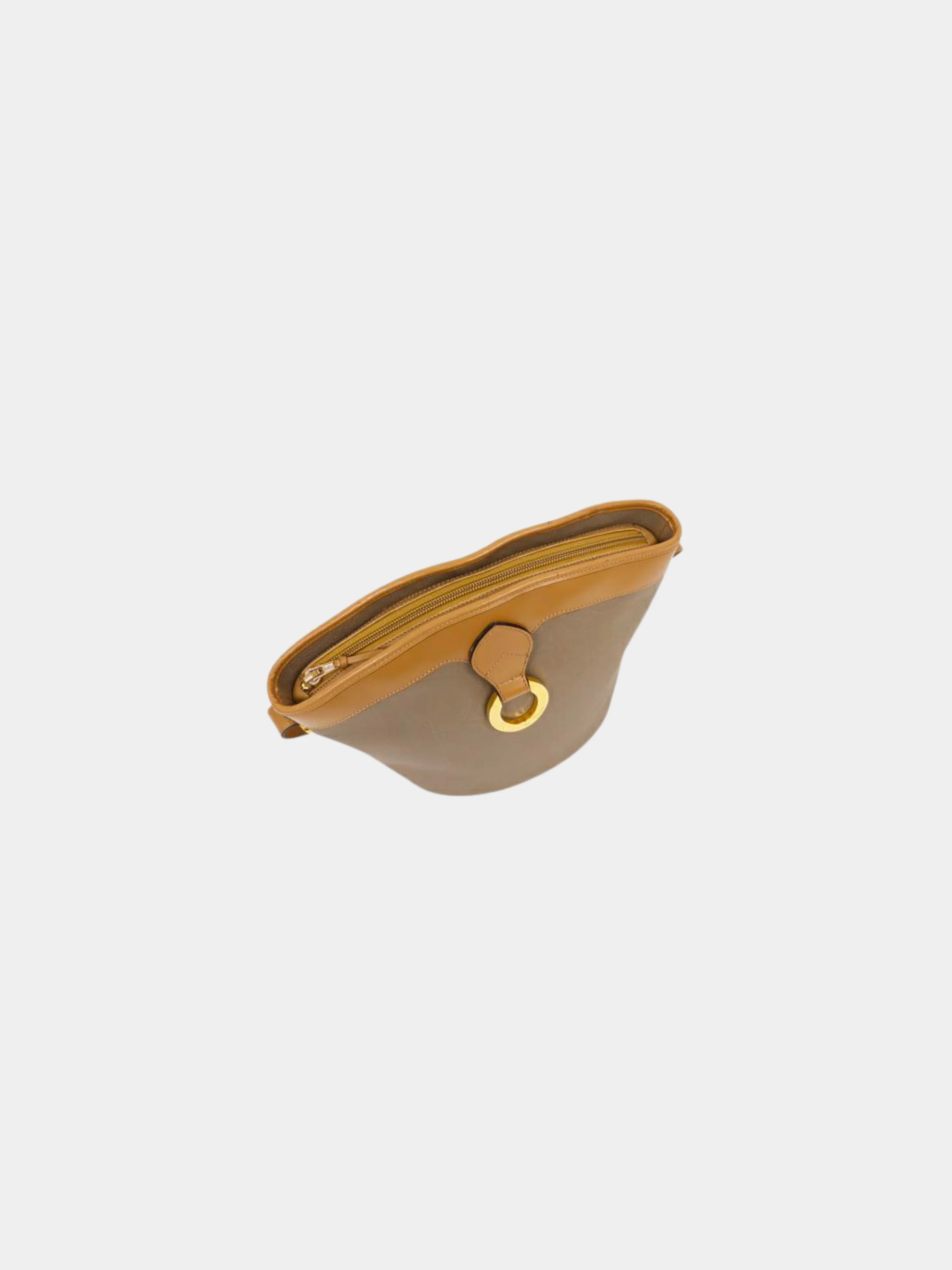 Christian Dior 2000s Beige and Green Trotter Oval Hardware Shoulder Bag - Image 6