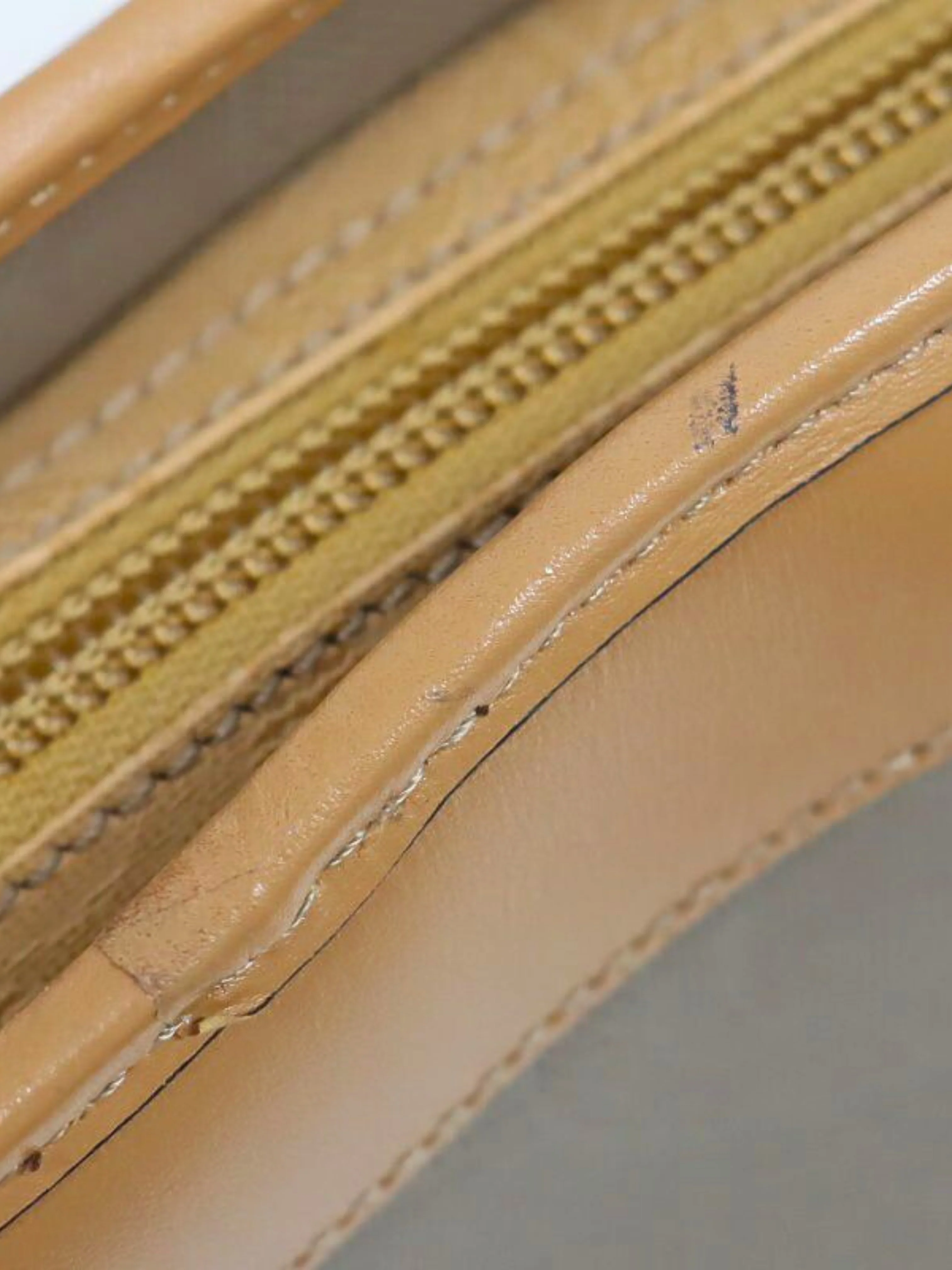 Christian Dior 2000s Beige and Green Trotter Oval Hardware Shoulder Bag - Image 9