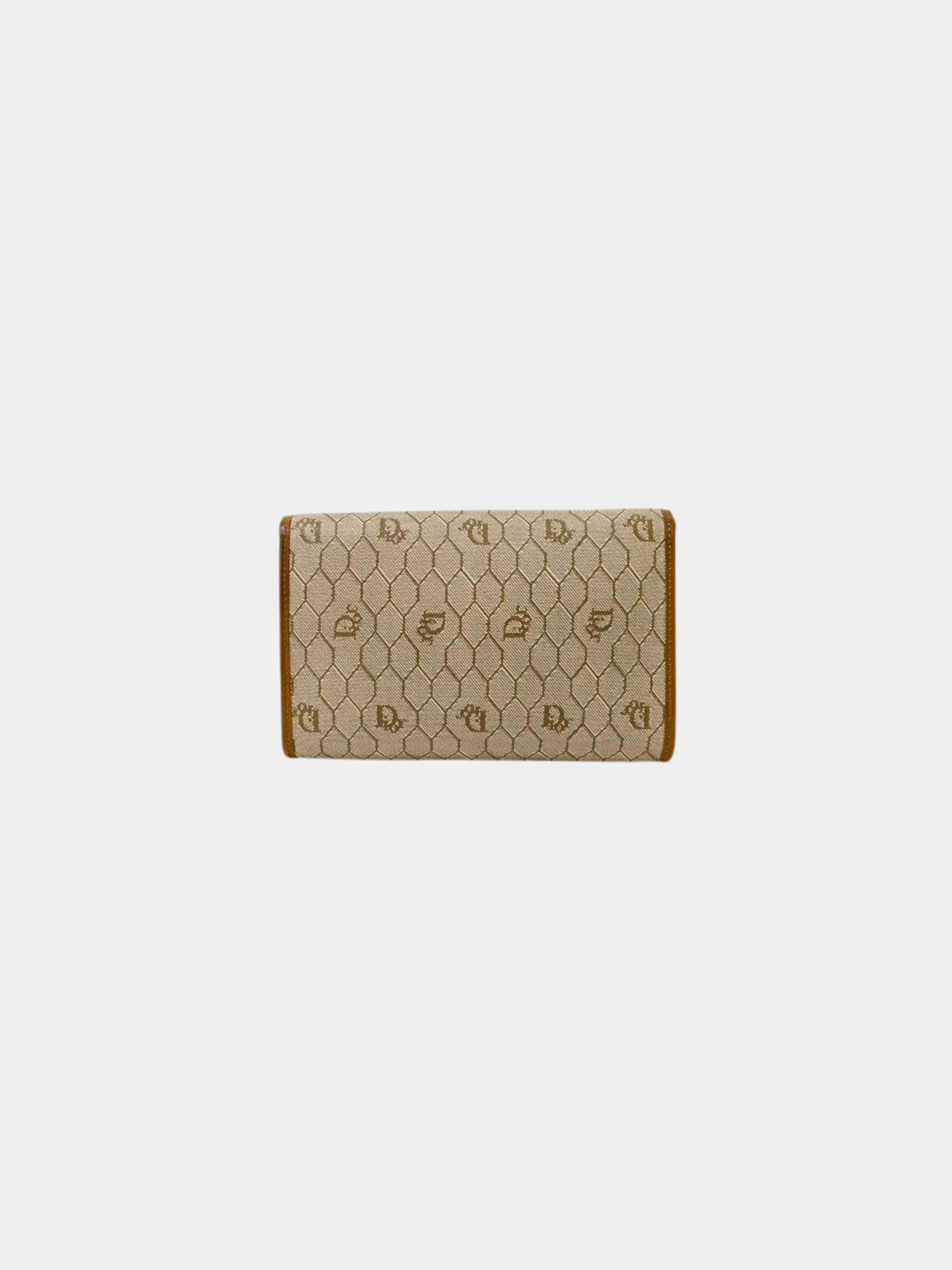 Christian Dior 2000s Beige Honeycomb PVC Chain Shoulder Bag - Image 2