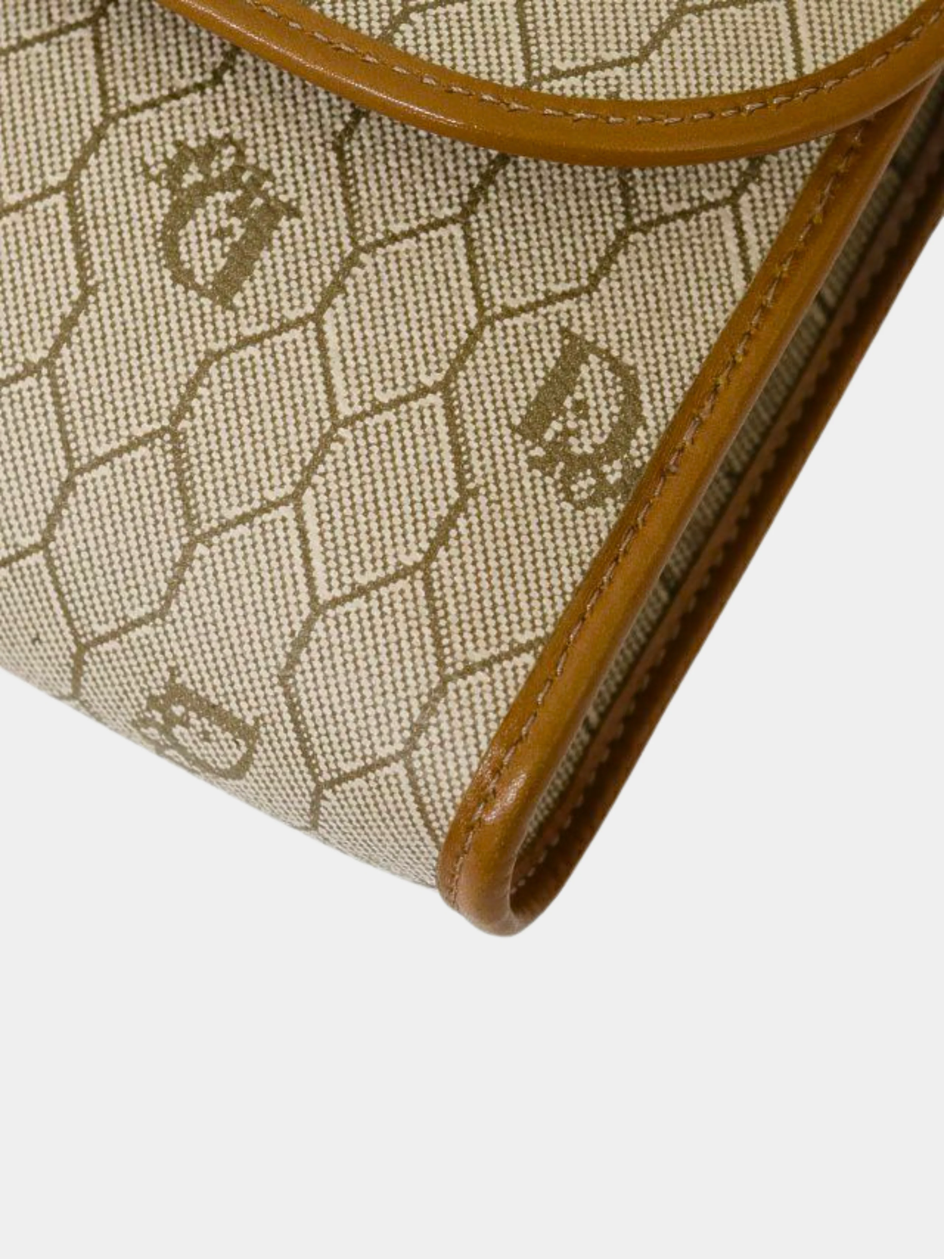 Christian Dior 2000s Beige Honeycomb PVC Chain Shoulder Bag - Image 4