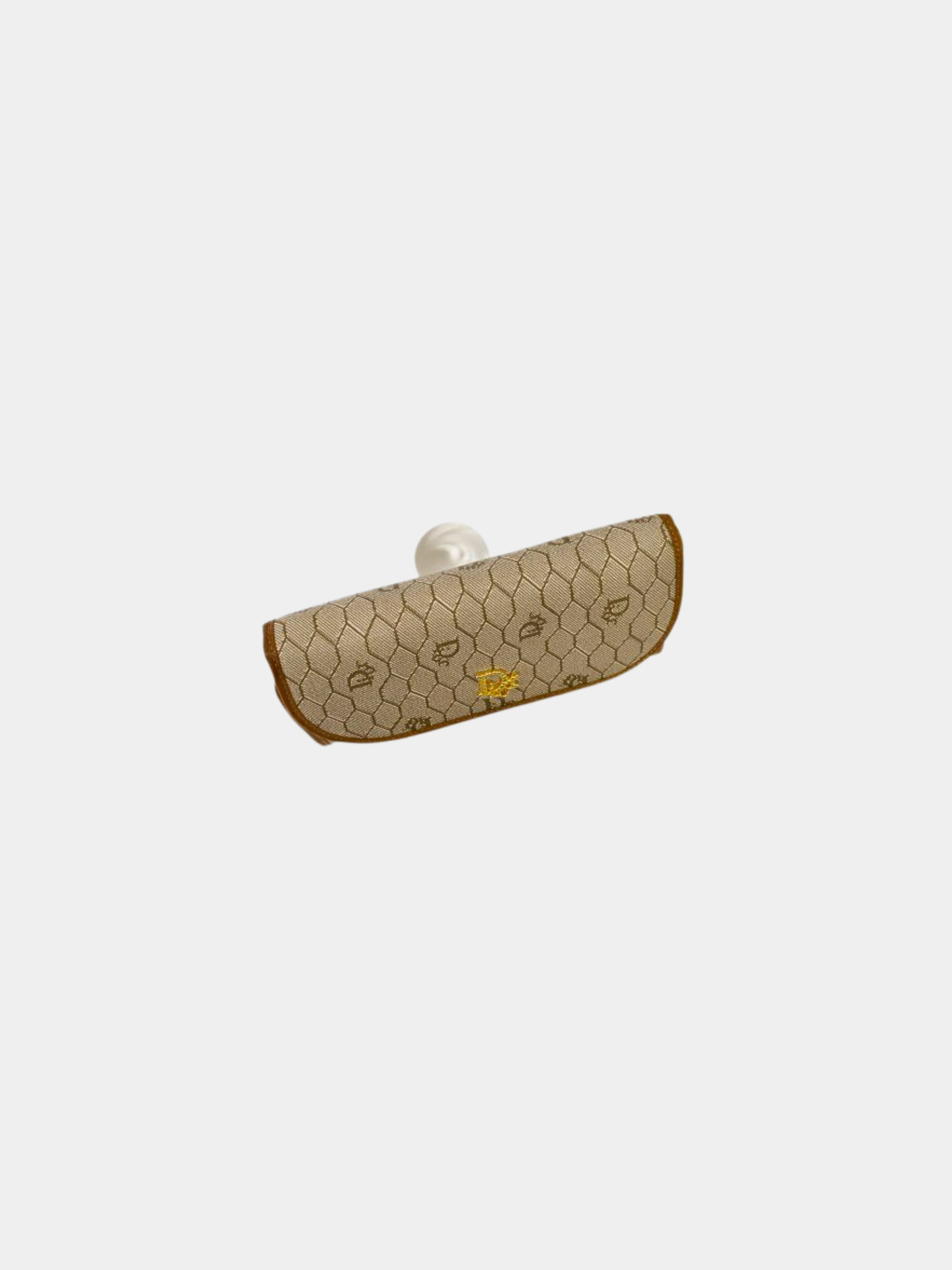 Christian Dior 2000s Beige Honeycomb PVC Chain Shoulder Bag - Image 6